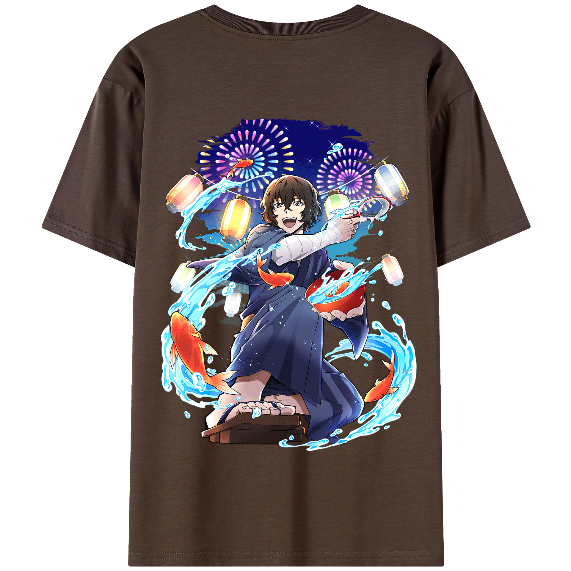 （画像用） 文豪ストレイドッグス Bungo Stray Dogs 綿100％半袖Tシャツ（背面プリント）