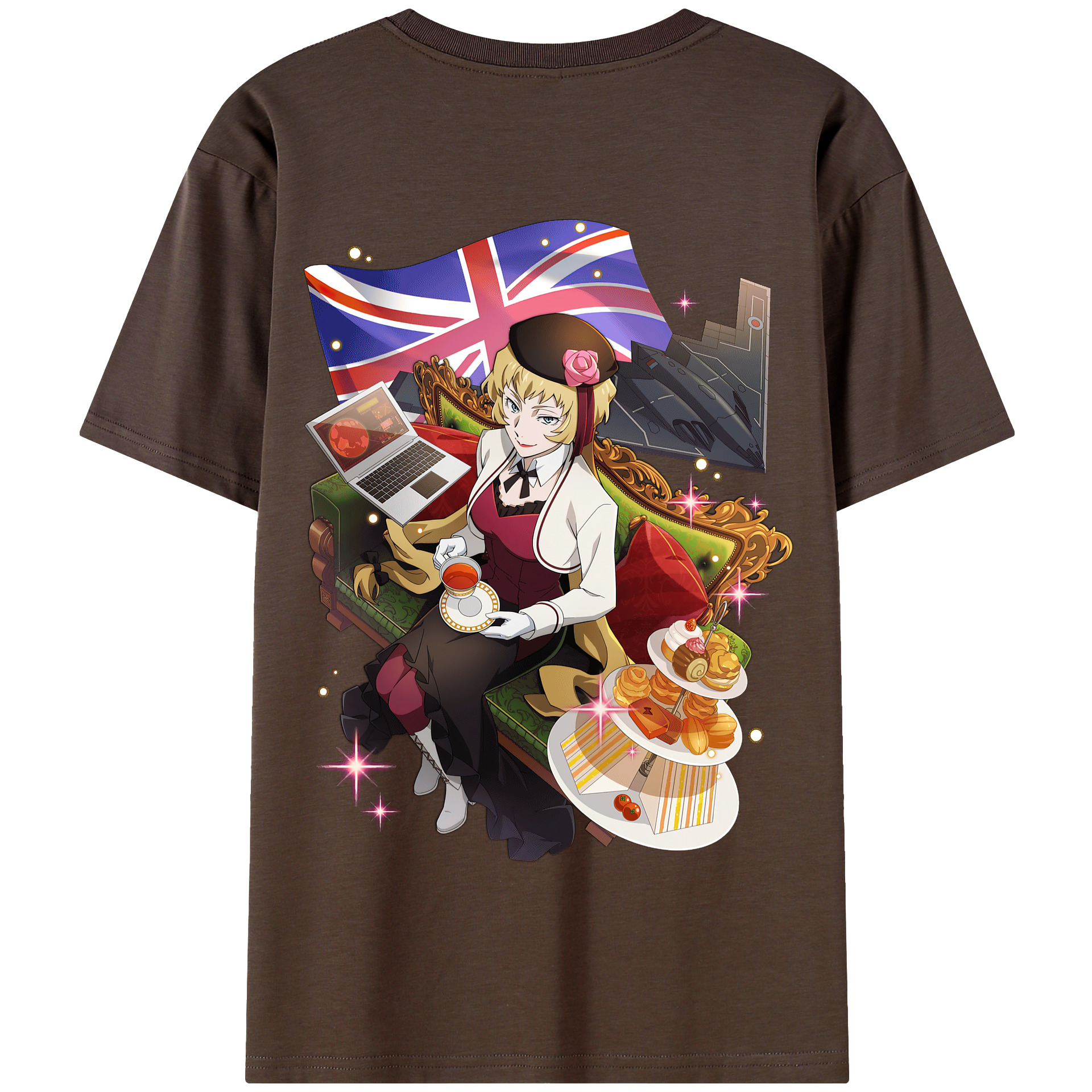 （画像用） 文豪ストレイドッグス Bungo Stray Dogs 綿100％半袖Tシャツ（背面プリント）