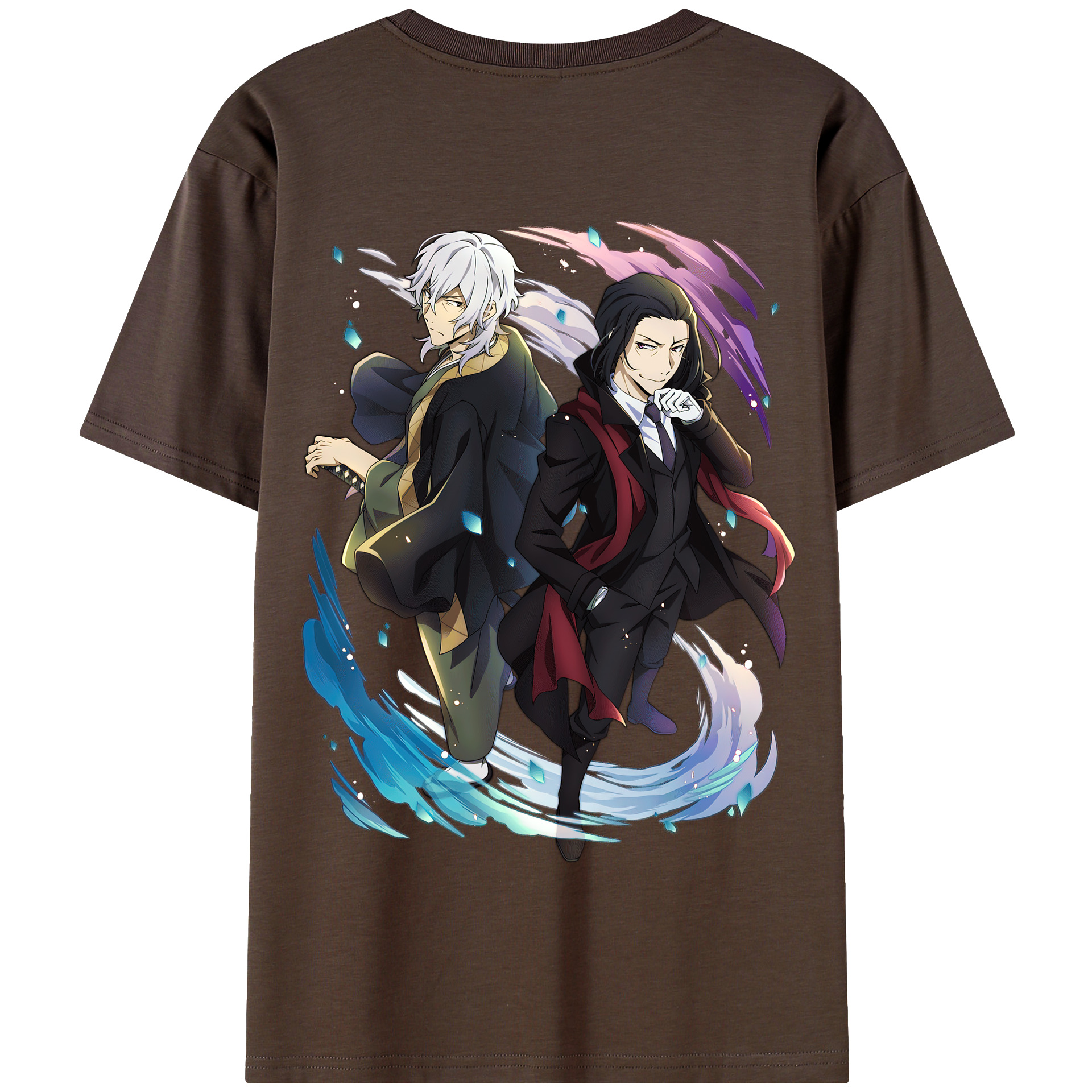 （画像用） 文豪ストレイドッグス Bungo Stray Dogs 綿100％半袖Tシャツ（背面プリント）