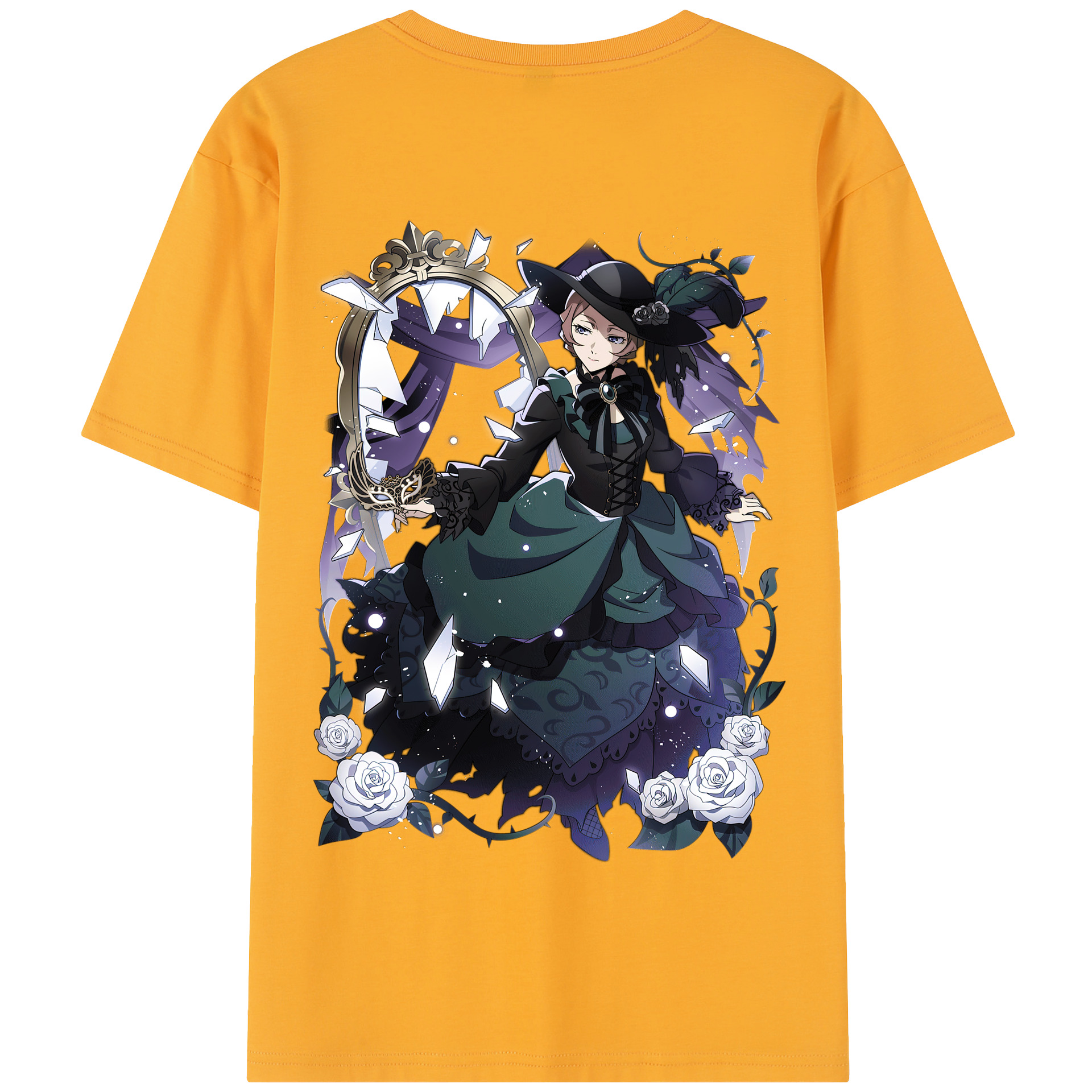 （画像用） 文豪ストレイドッグス Bungo Stray Dogs 綿100％半袖Tシャツ（背面プリント）