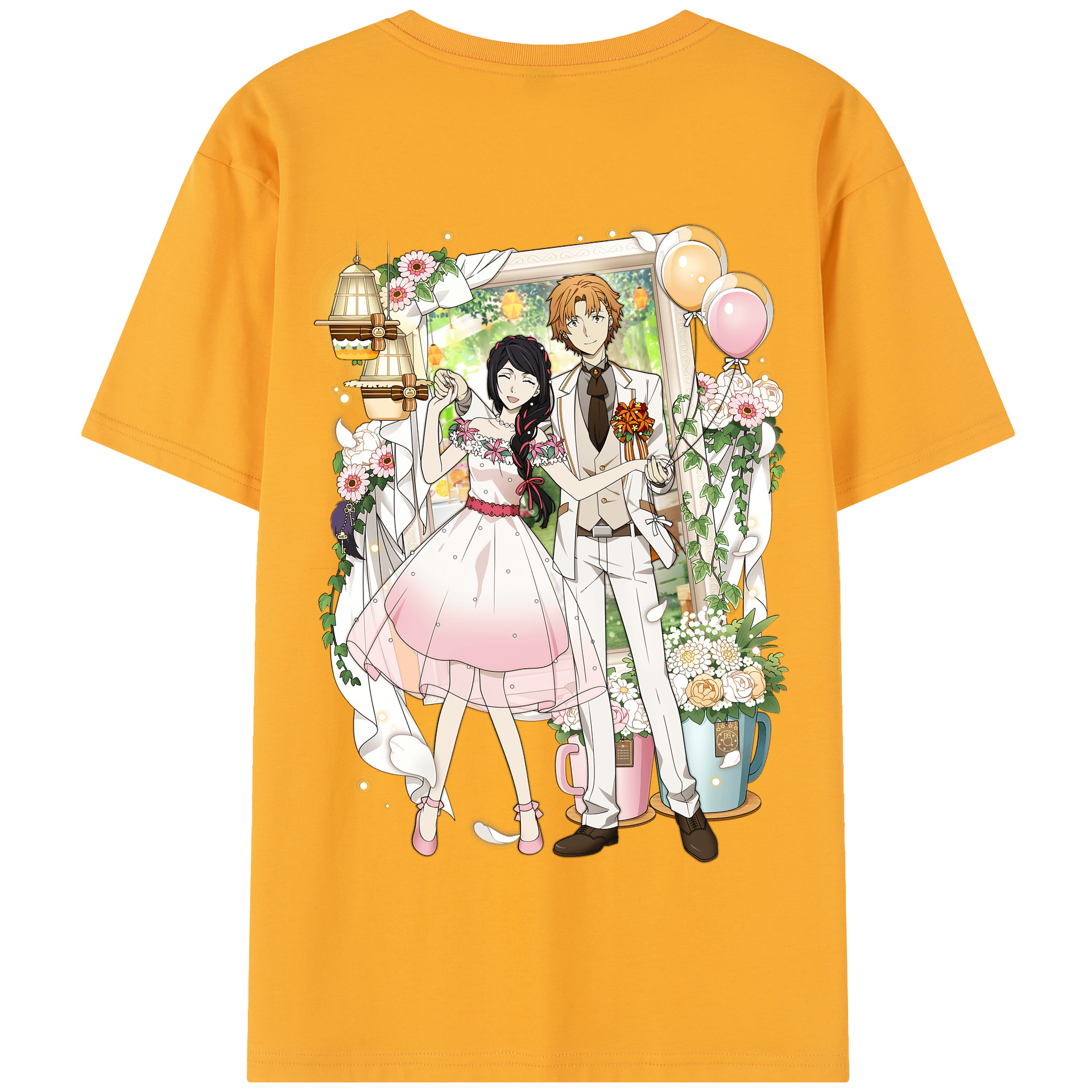 （画像用） 文豪ストレイドッグス Bungo Stray Dogs 綿100％半袖Tシャツ（背面プリント）