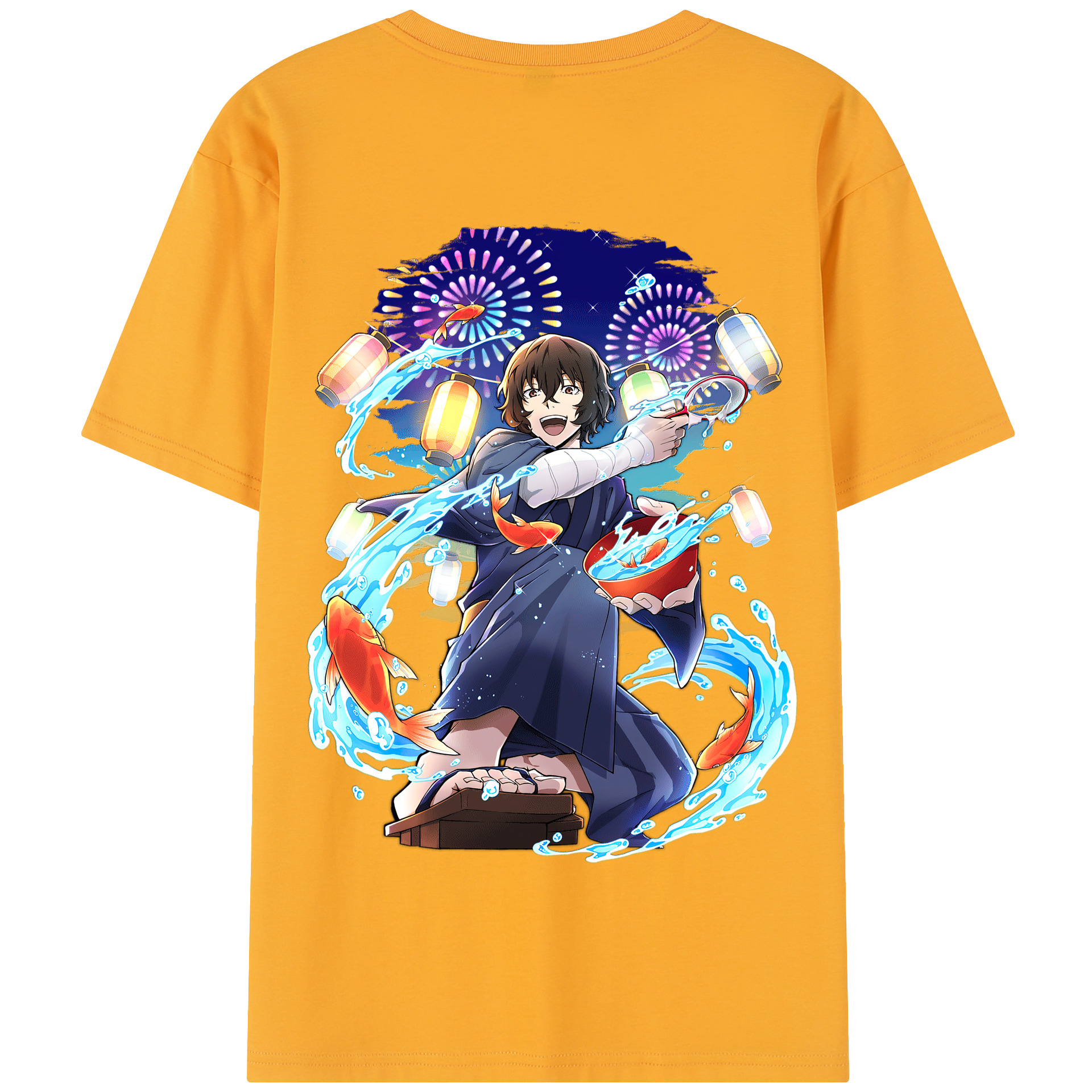 （画像用） 文豪ストレイドッグス Bungo Stray Dogs 綿100％半袖Tシャツ（背面プリント）