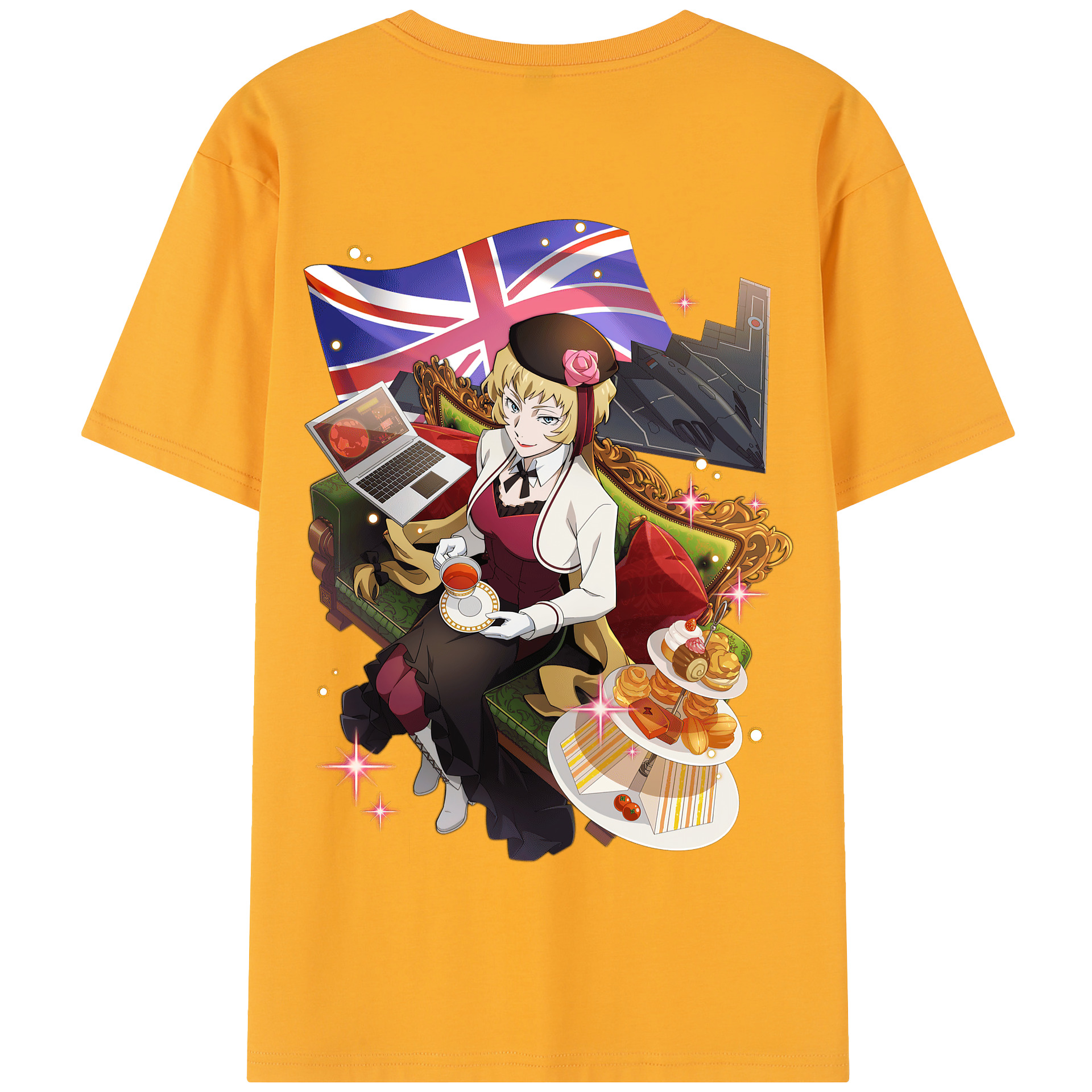 （画像用） 文豪ストレイドッグス Bungo Stray Dogs 綿100％半袖Tシャツ（背面プリント）