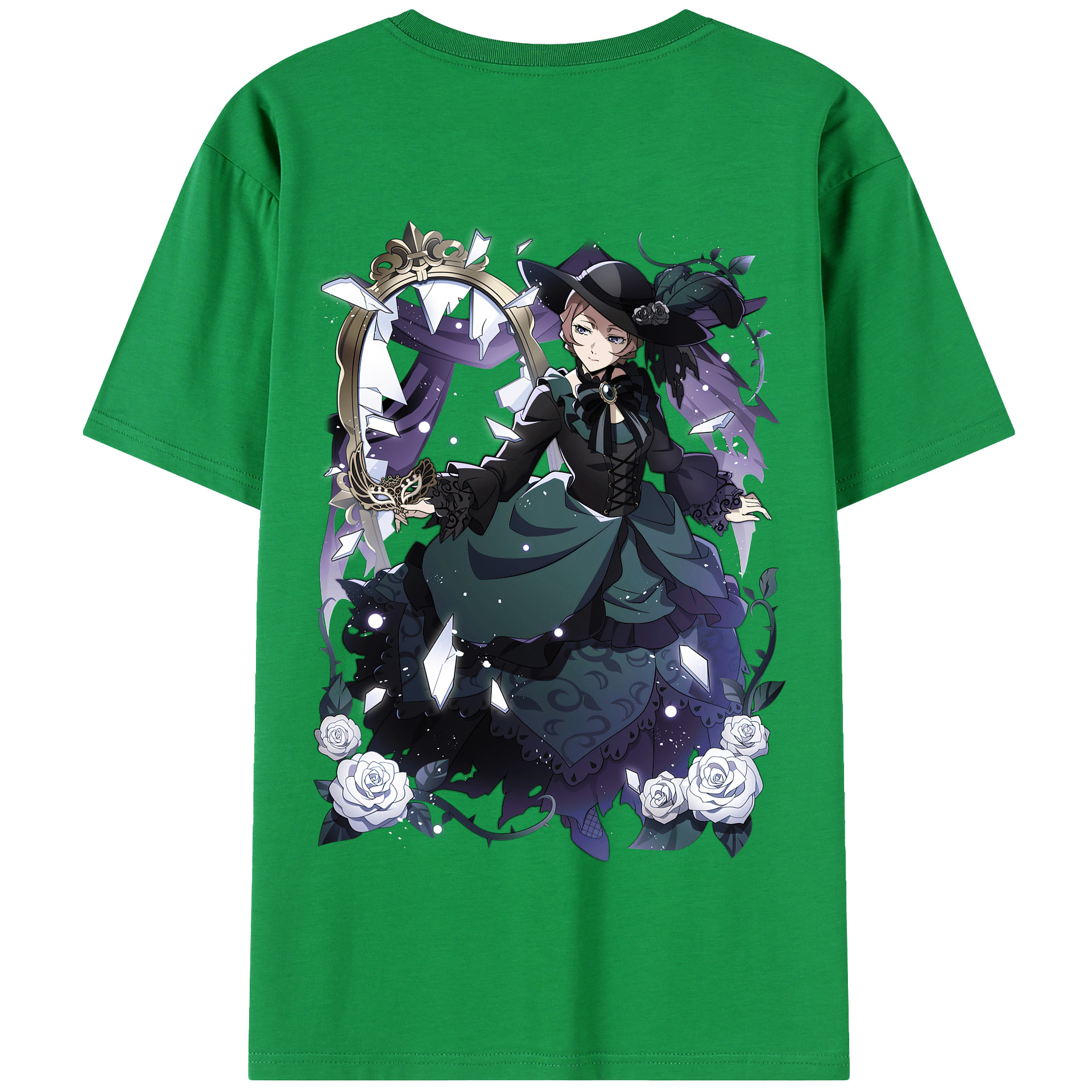 （画像用） 文豪ストレイドッグス Bungo Stray Dogs 綿100％半袖Tシャツ（背面プリント）
