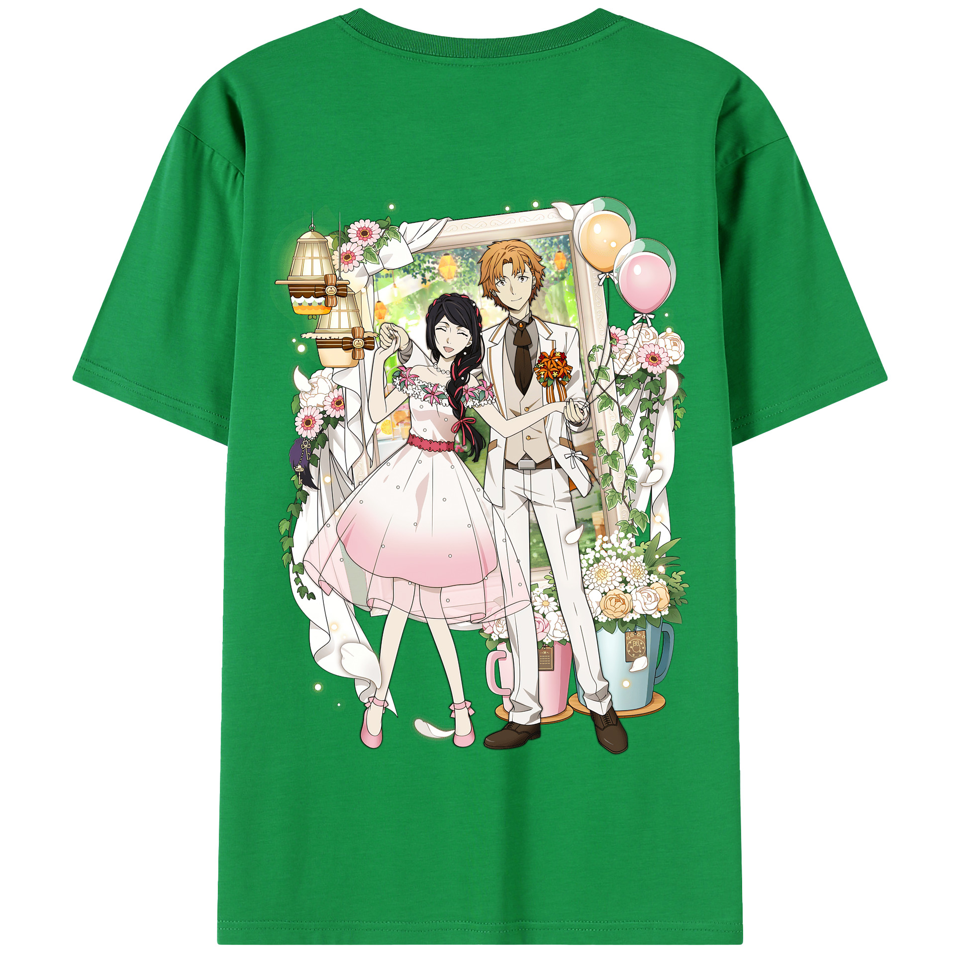 （画像用） 文豪ストレイドッグス Bungo Stray Dogs 綿100％半袖Tシャツ（背面プリント）