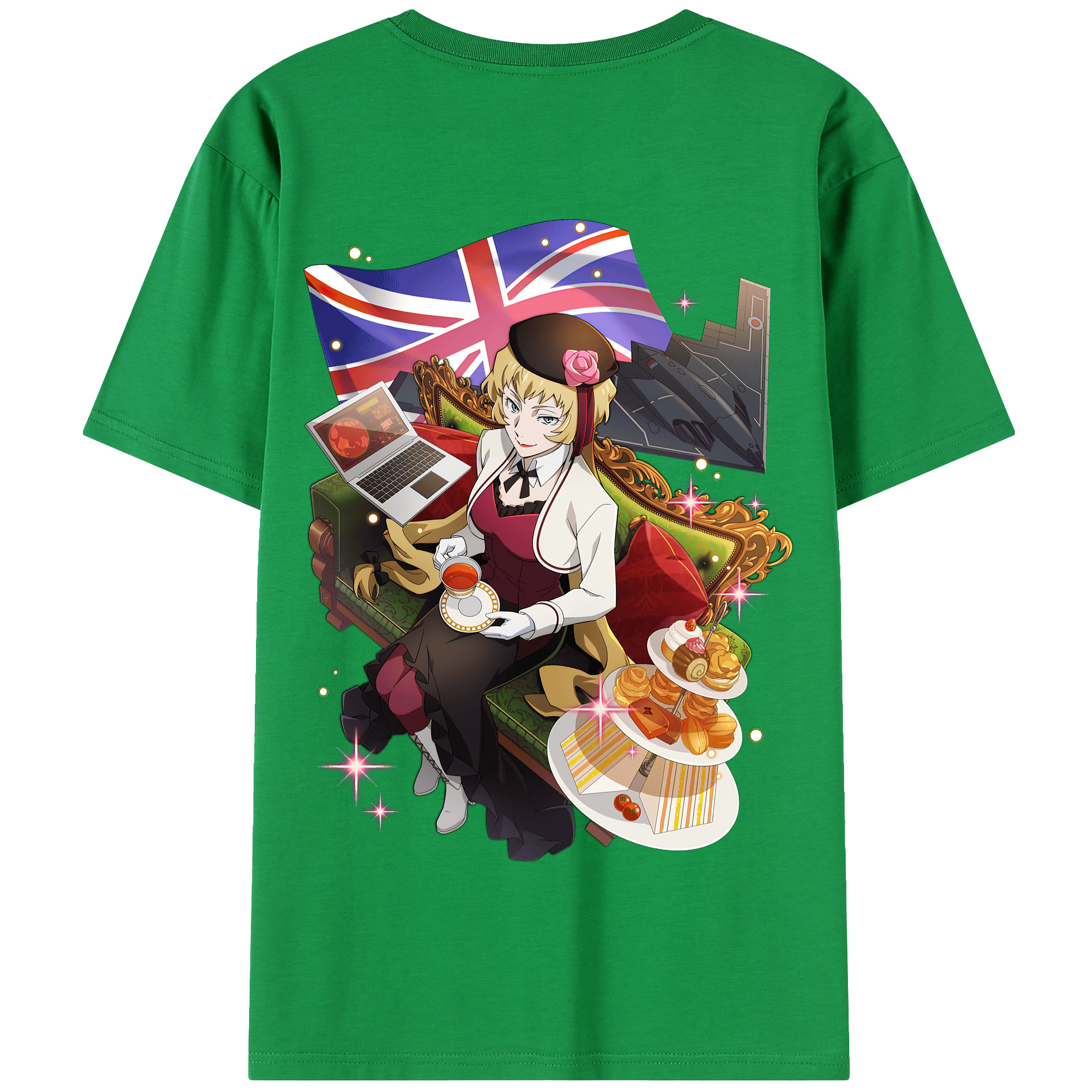 （画像用） 文豪ストレイドッグス Bungo Stray Dogs 綿100％半袖Tシャツ（背面プリント）