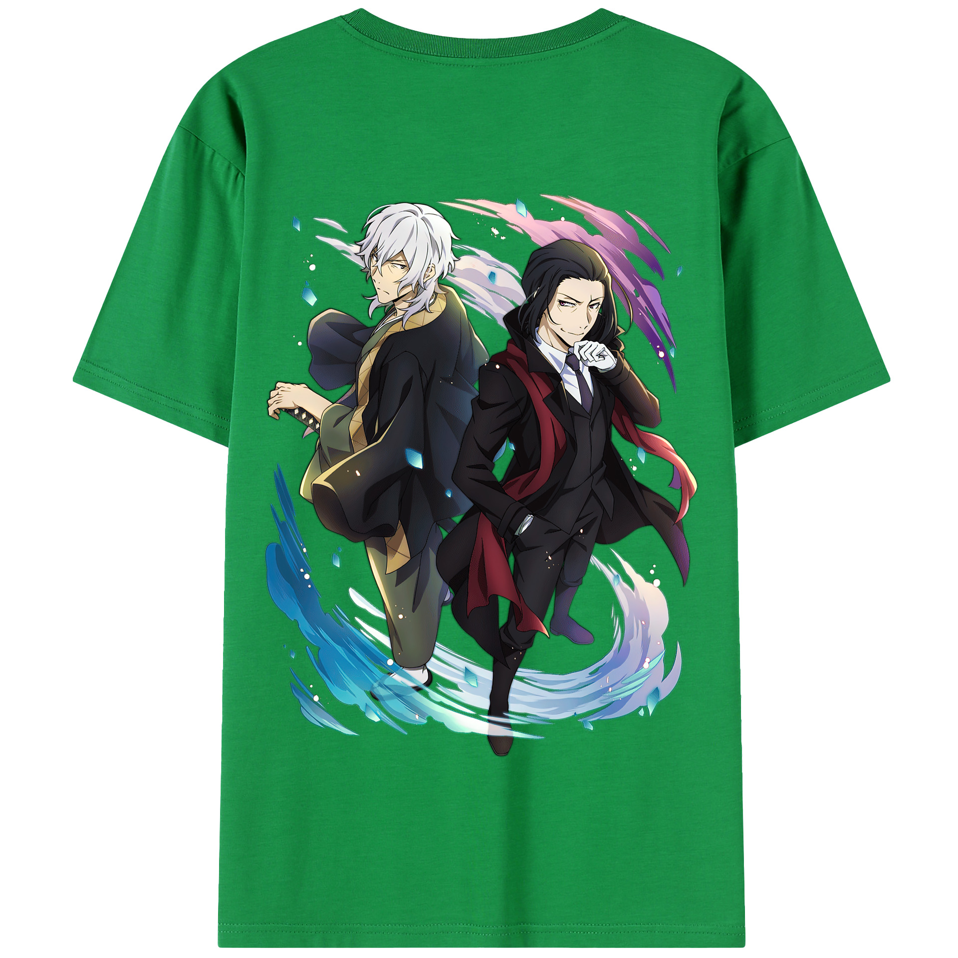 （画像用） 文豪ストレイドッグス Bungo Stray Dogs 綿100％半袖Tシャツ（背面プリント）
