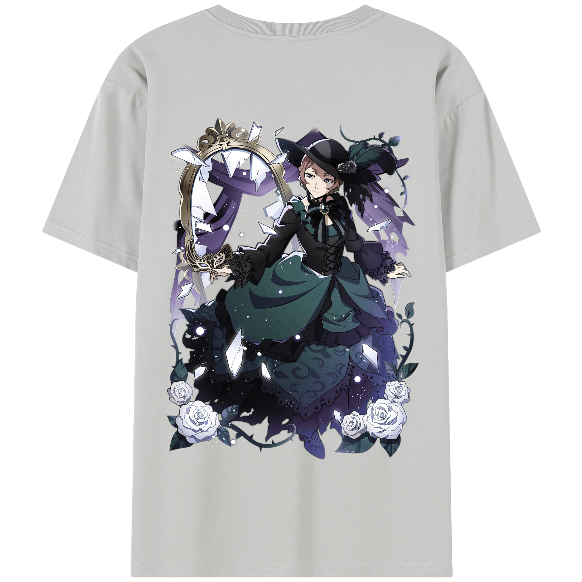 （画像用） 文豪ストレイドッグス Bungo Stray Dogs 綿100％半袖Tシャツ（背面プリント）
