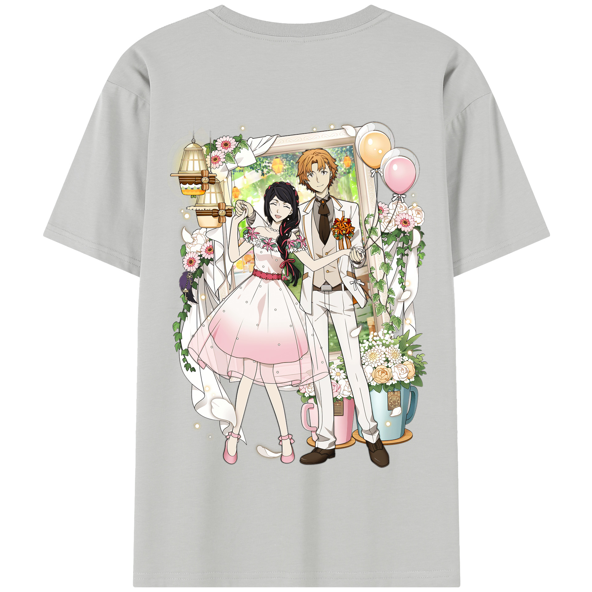 （画像用） 文豪ストレイドッグス Bungo Stray Dogs 綿100％半袖Tシャツ（背面プリント）