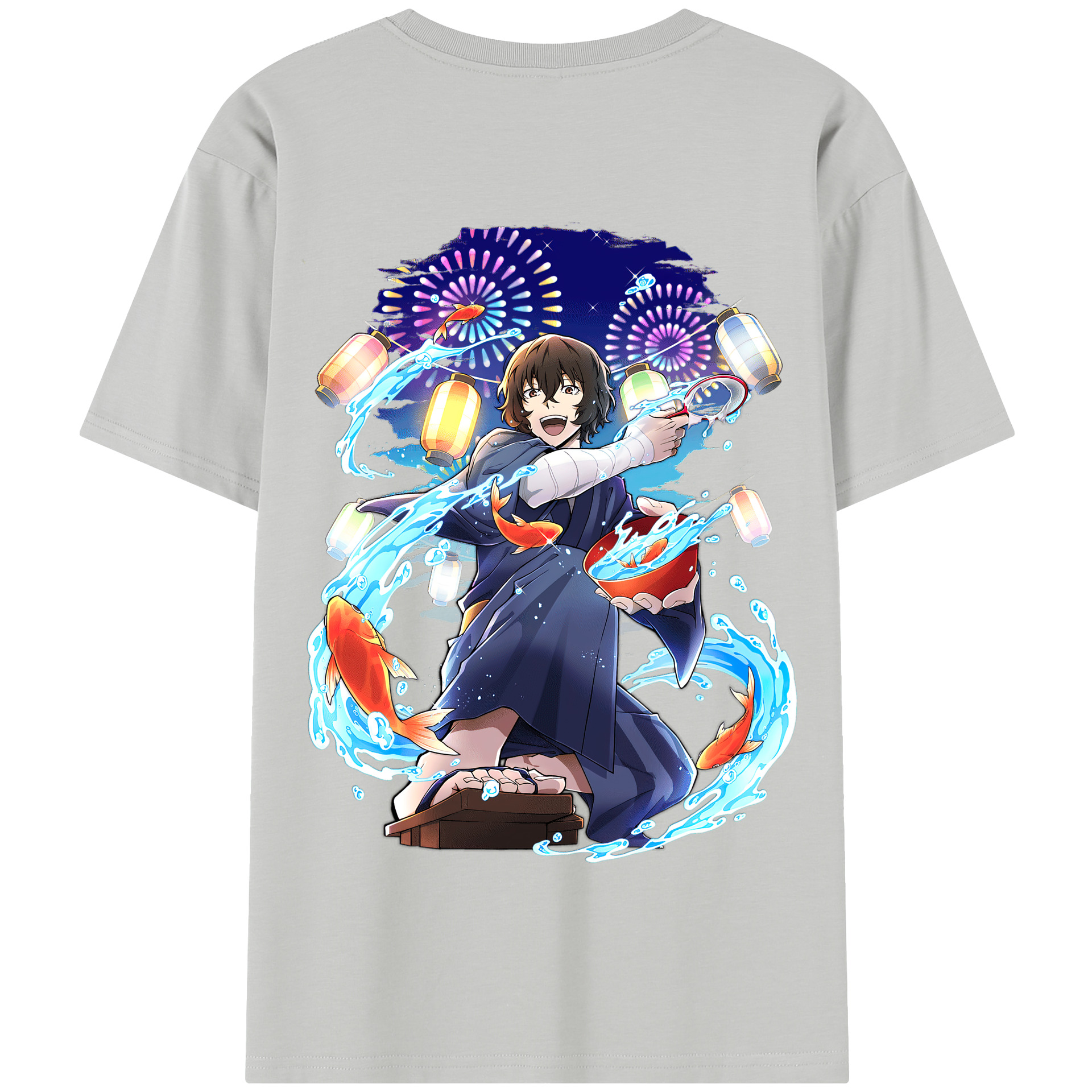 （画像用） 文豪ストレイドッグス Bungo Stray Dogs 綿100％半袖Tシャツ（背面プリント）