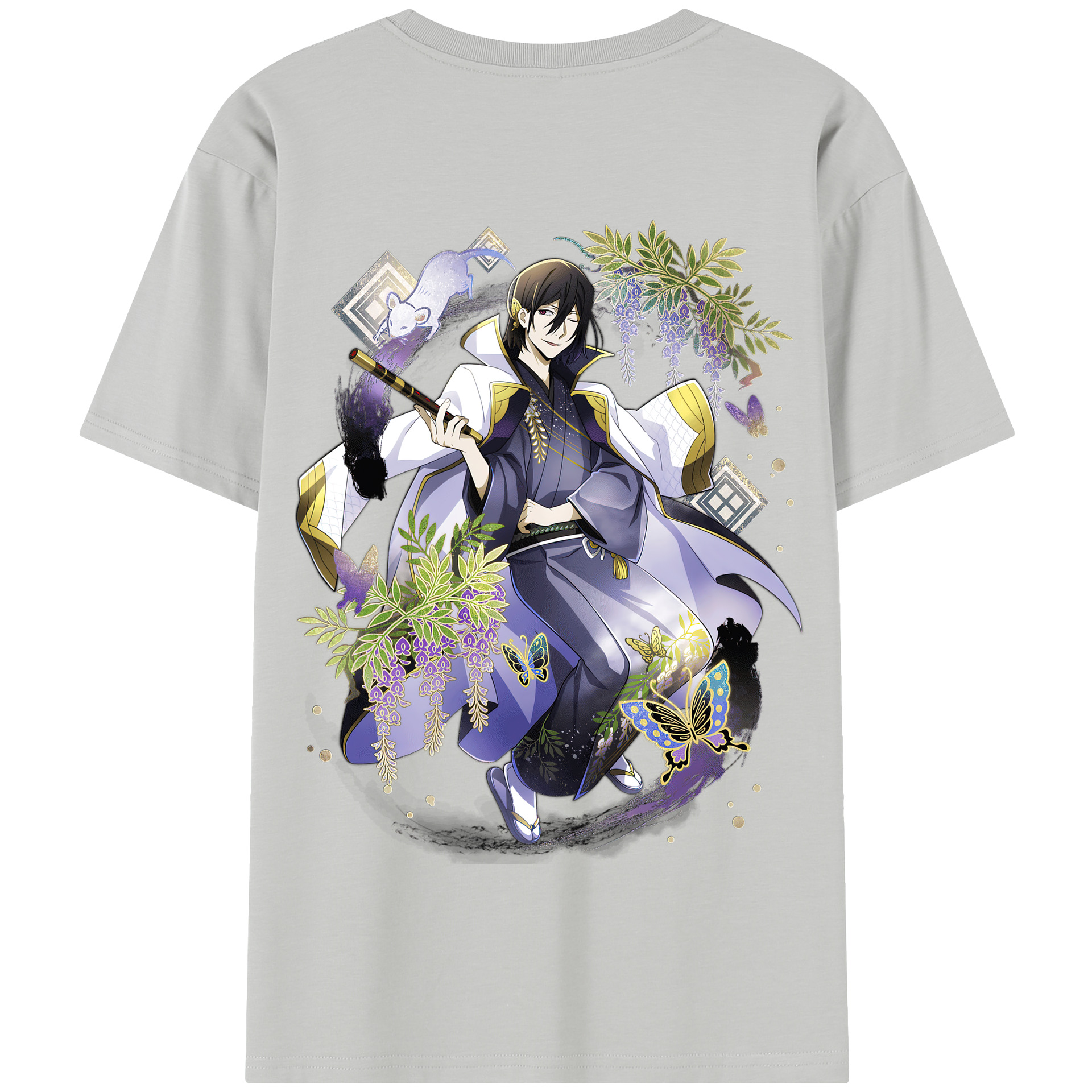 （画像用） 文豪ストレイドッグス Bungo Stray Dogs 綿100％半袖Tシャツ（背面プリント）