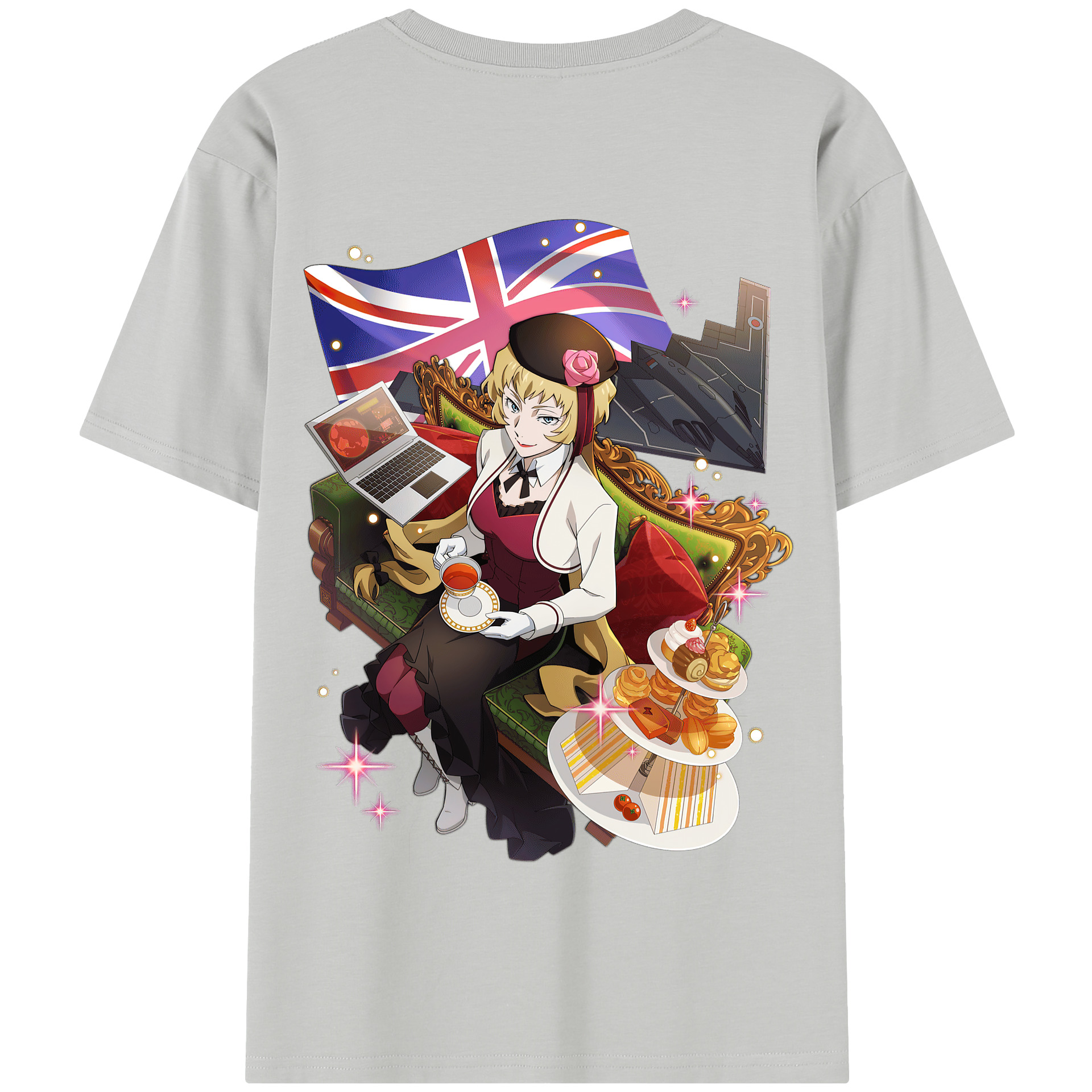（画像用） 文豪ストレイドッグス Bungo Stray Dogs 綿100％半袖Tシャツ（背面プリント）