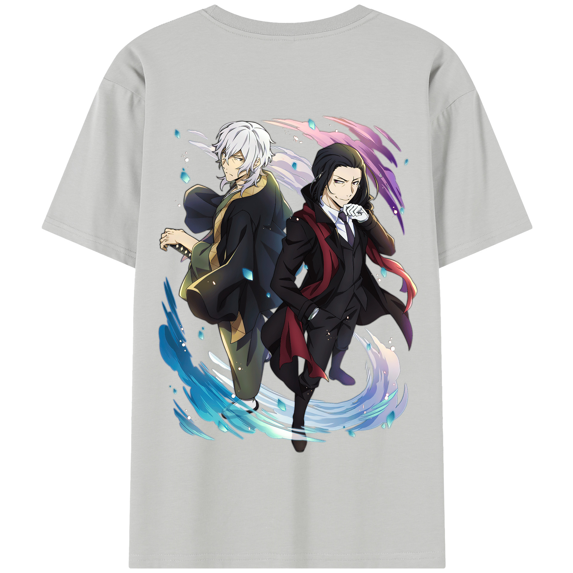 （画像用） 文豪ストレイドッグス Bungo Stray Dogs 綿100％半袖Tシャツ（背面プリント）