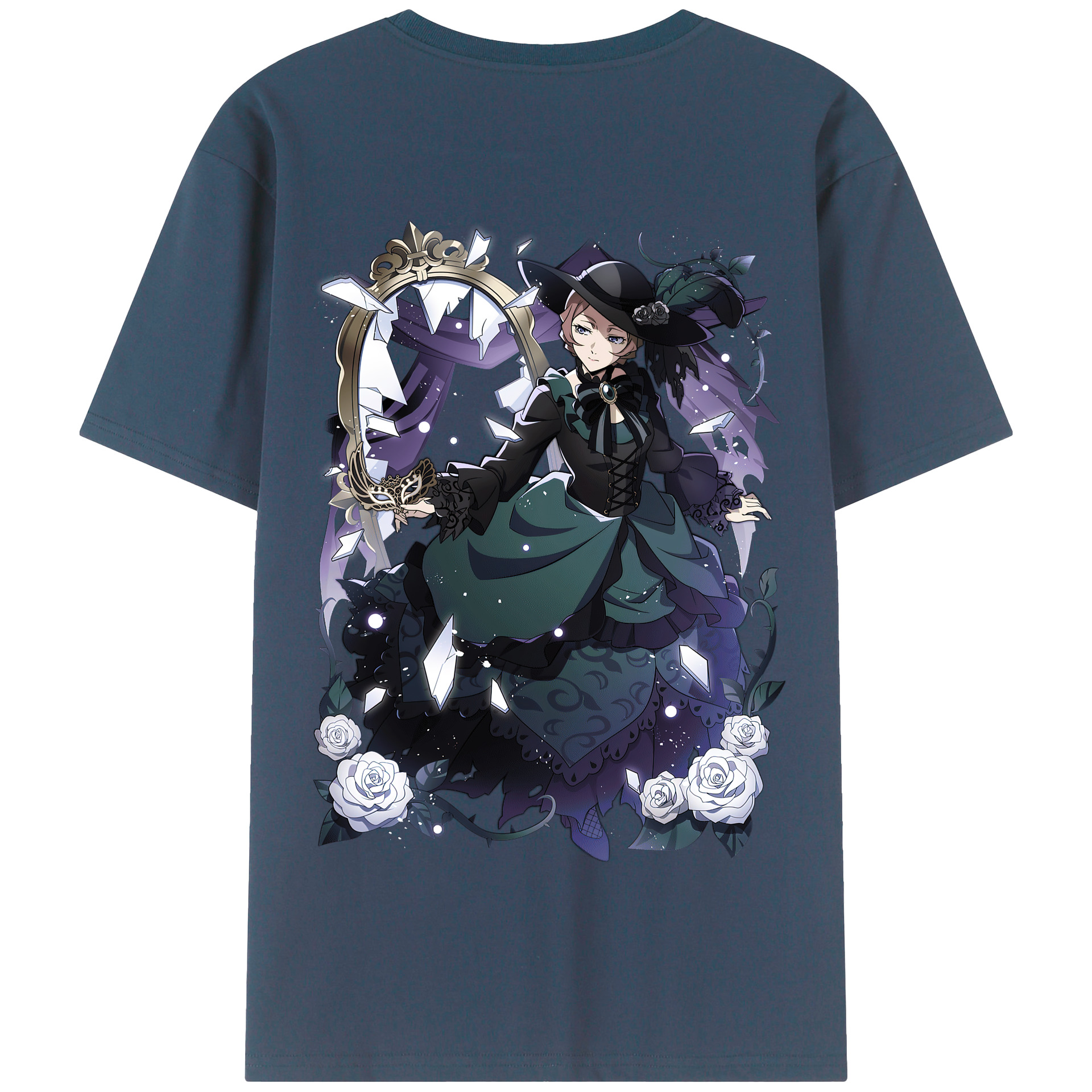 （画像用） 文豪ストレイドッグス Bungo Stray Dogs 綿100％半袖Tシャツ（背面プリント）