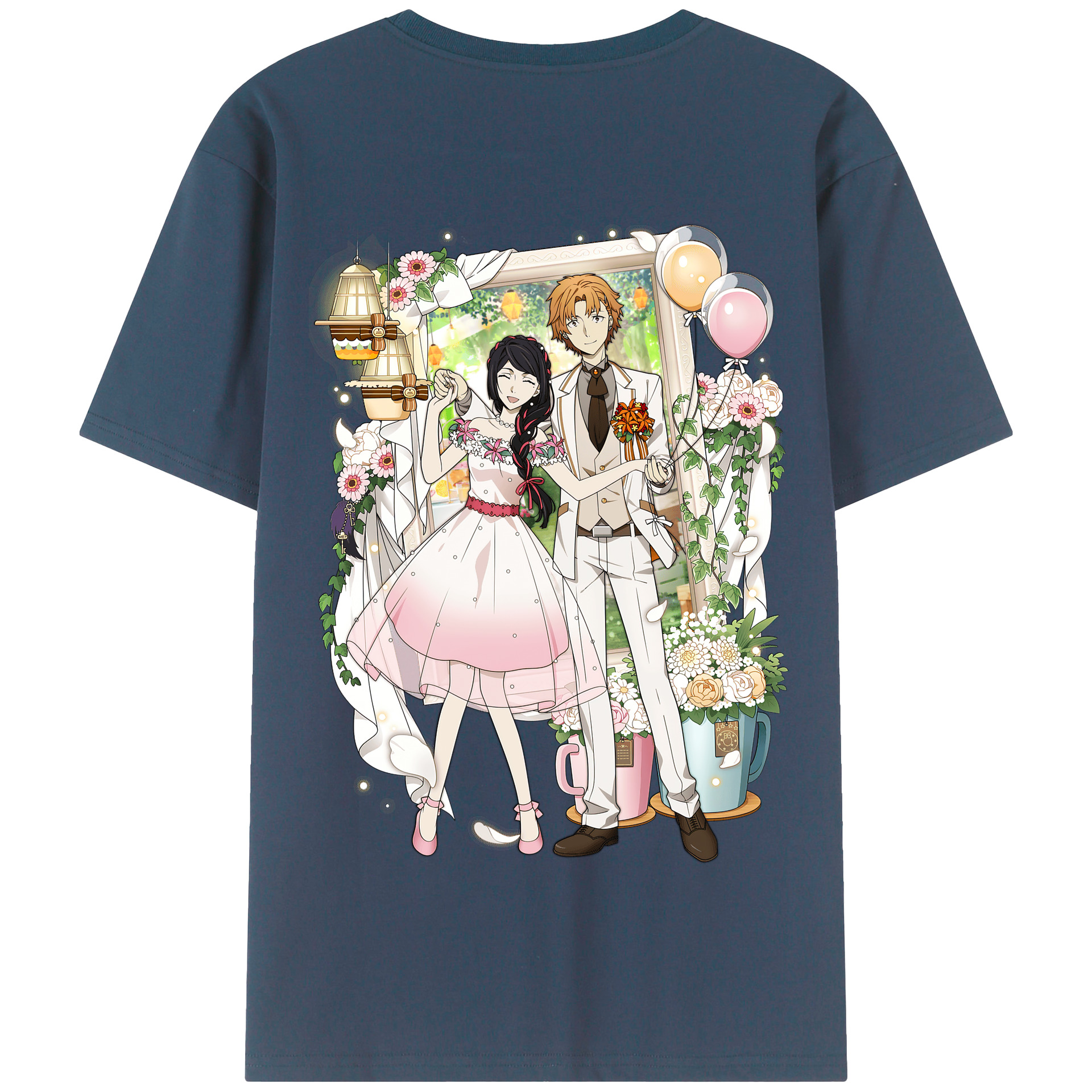 （画像用） 文豪ストレイドッグス Bungo Stray Dogs 綿100％半袖Tシャツ（背面プリント）