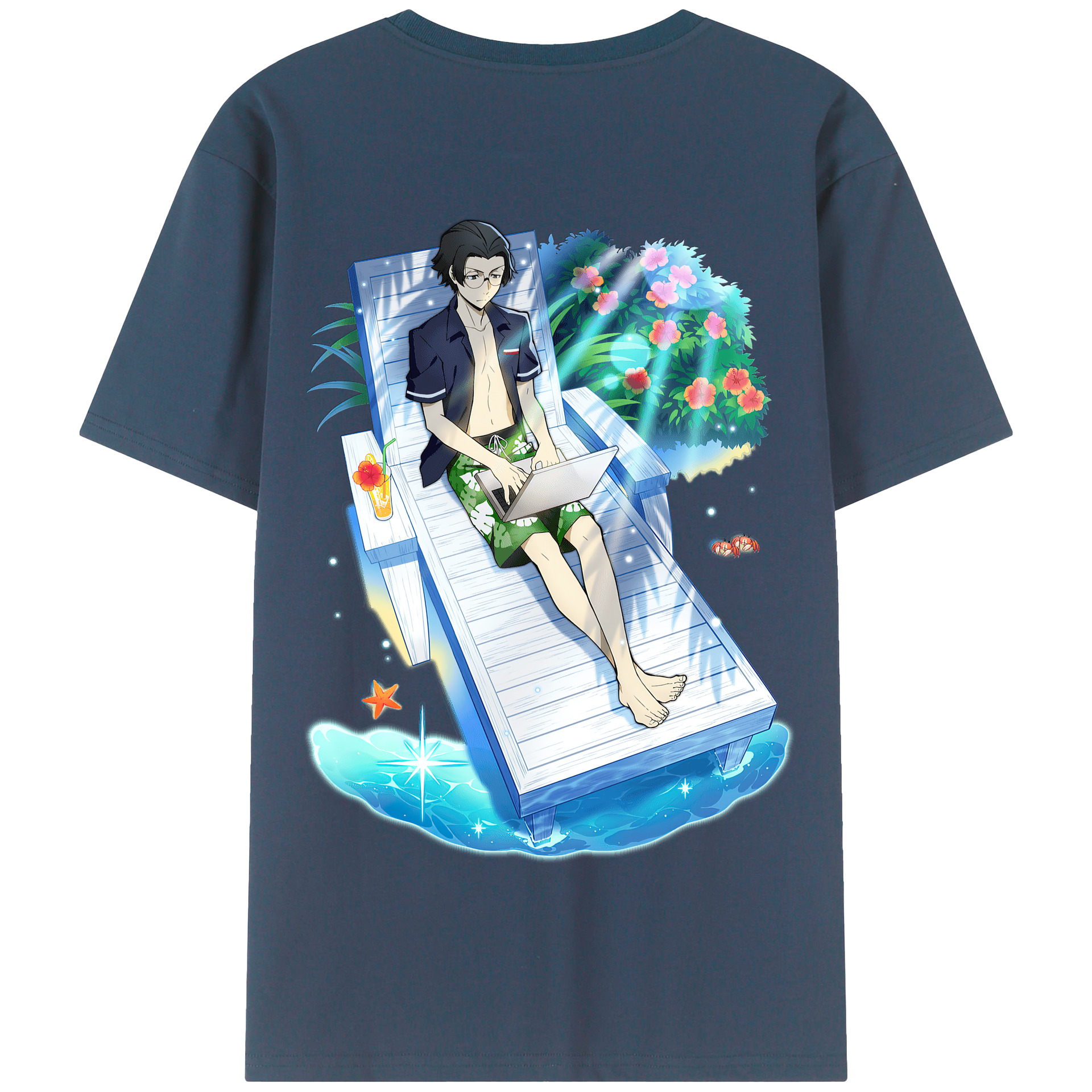 （画像用） 文豪ストレイドッグス Bungo Stray Dogs 綿100％半袖Tシャツ（背面プリント）