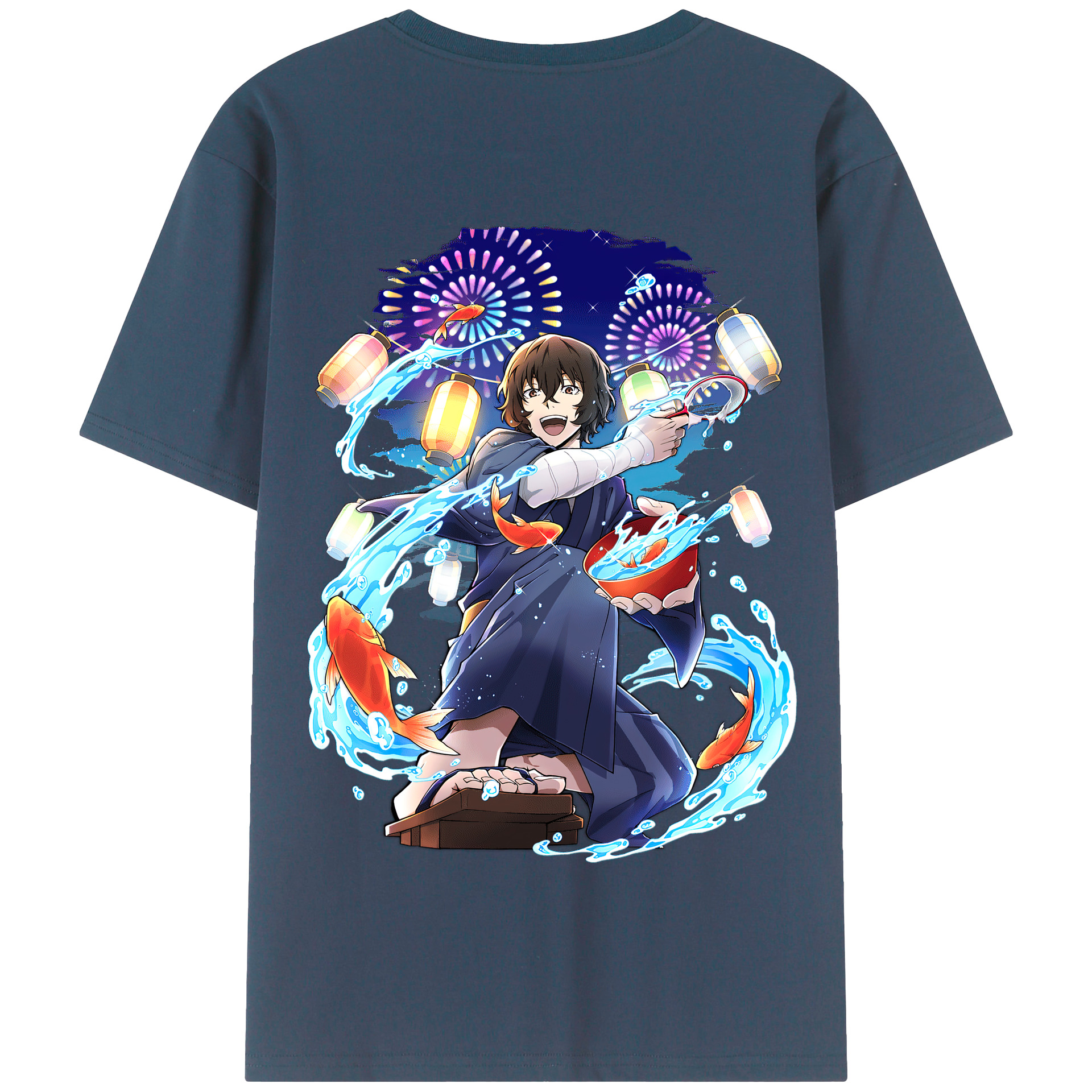 （画像用） 文豪ストレイドッグス Bungo Stray Dogs 綿100％半袖Tシャツ（背面プリント）
