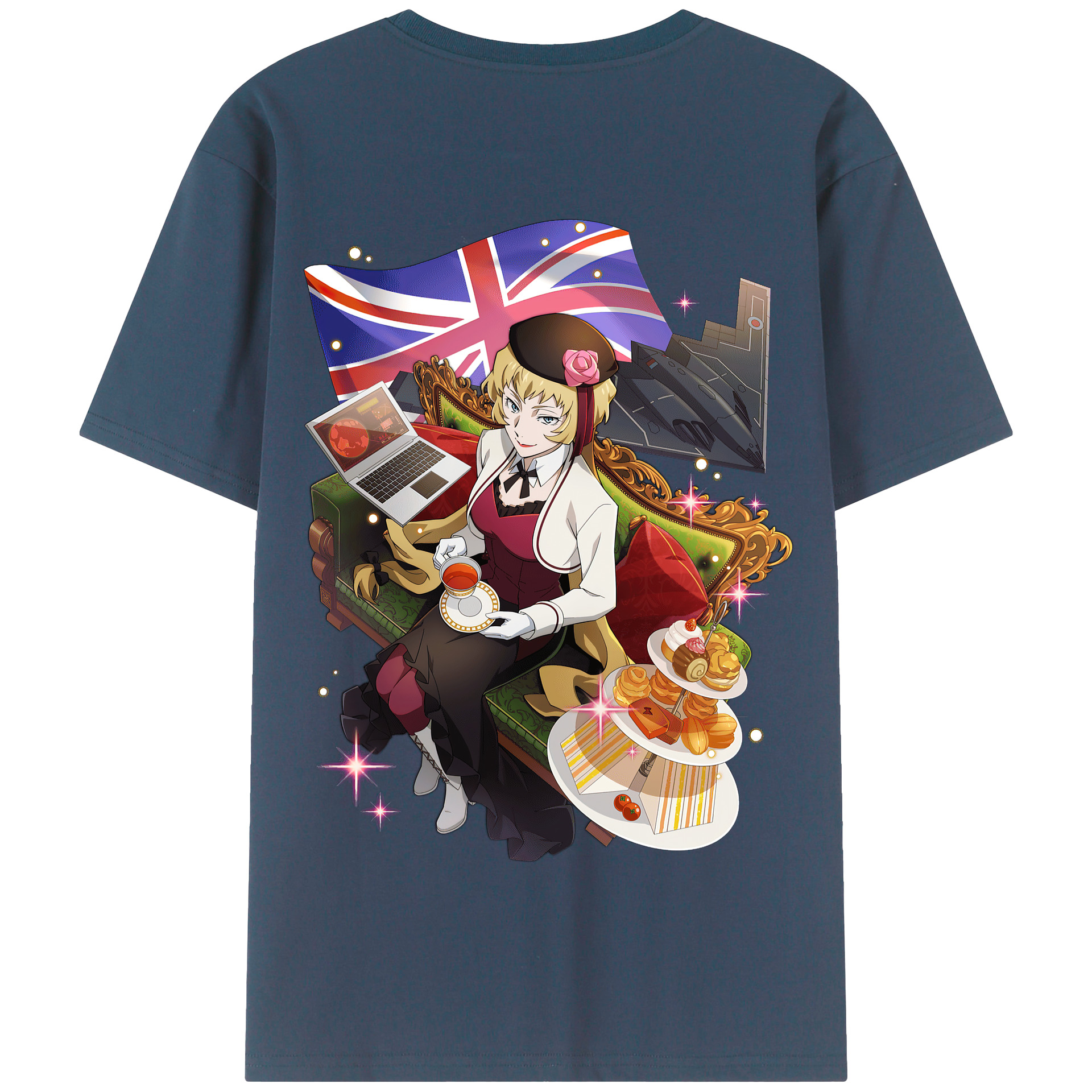 （画像用） 文豪ストレイドッグス Bungo Stray Dogs 綿100％半袖Tシャツ（背面プリント）