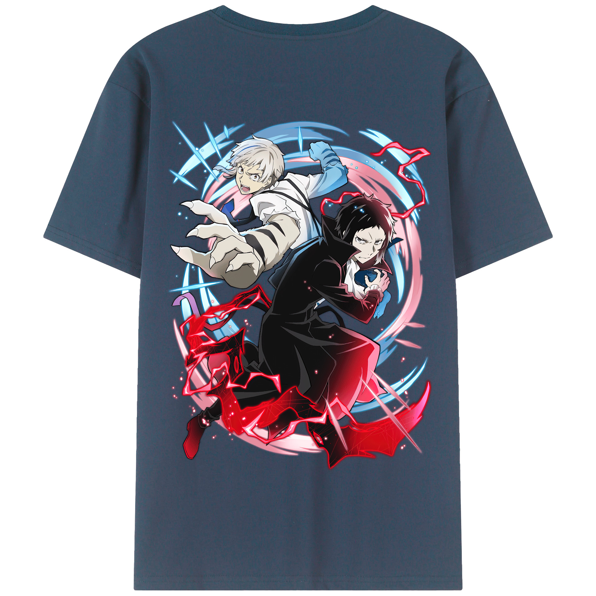 （画像用） 文豪ストレイドッグス Bungo Stray Dogs 綿100％半袖Tシャツ（背面プリント）