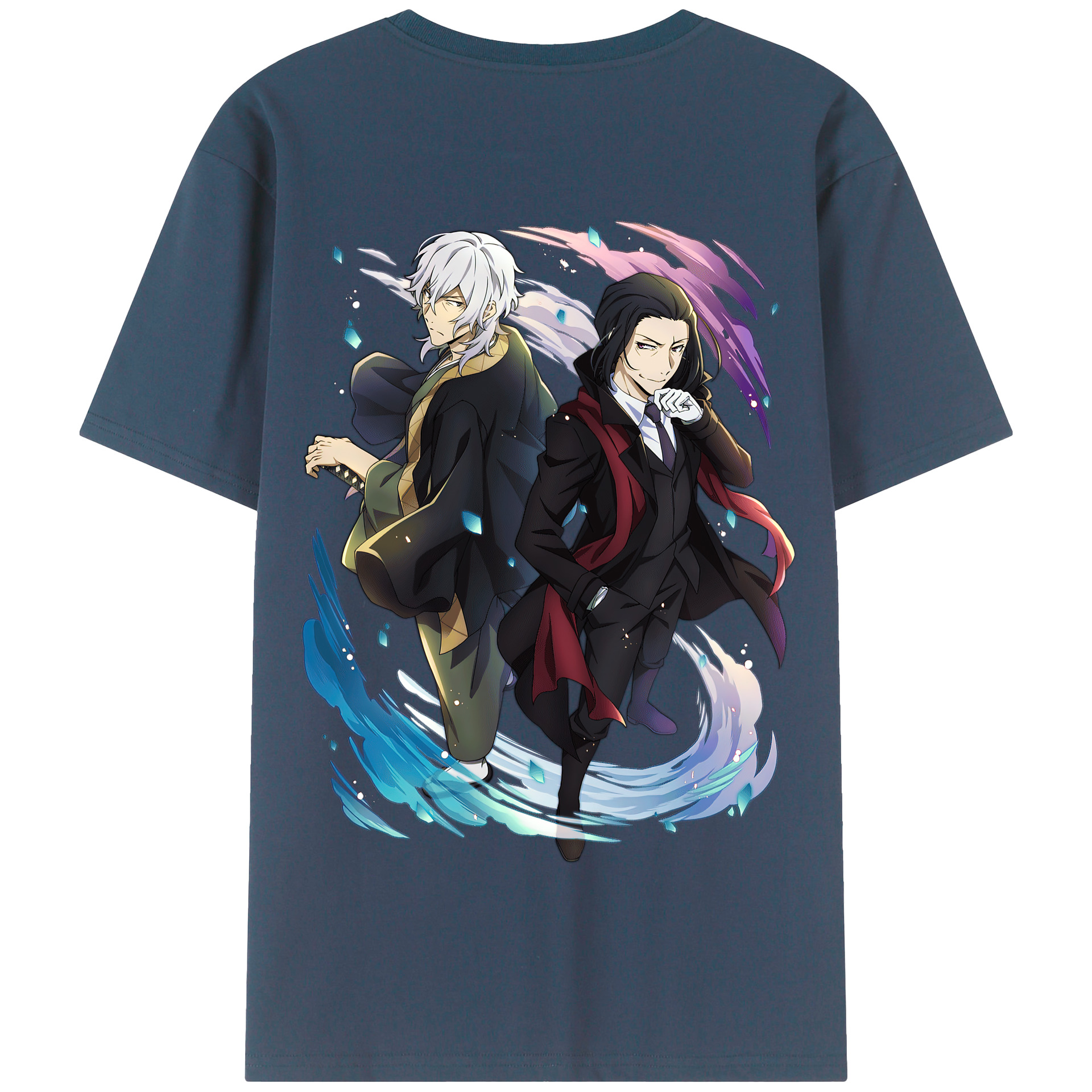 （画像用） 文豪ストレイドッグス Bungo Stray Dogs 綿100％半袖Tシャツ（背面プリント）