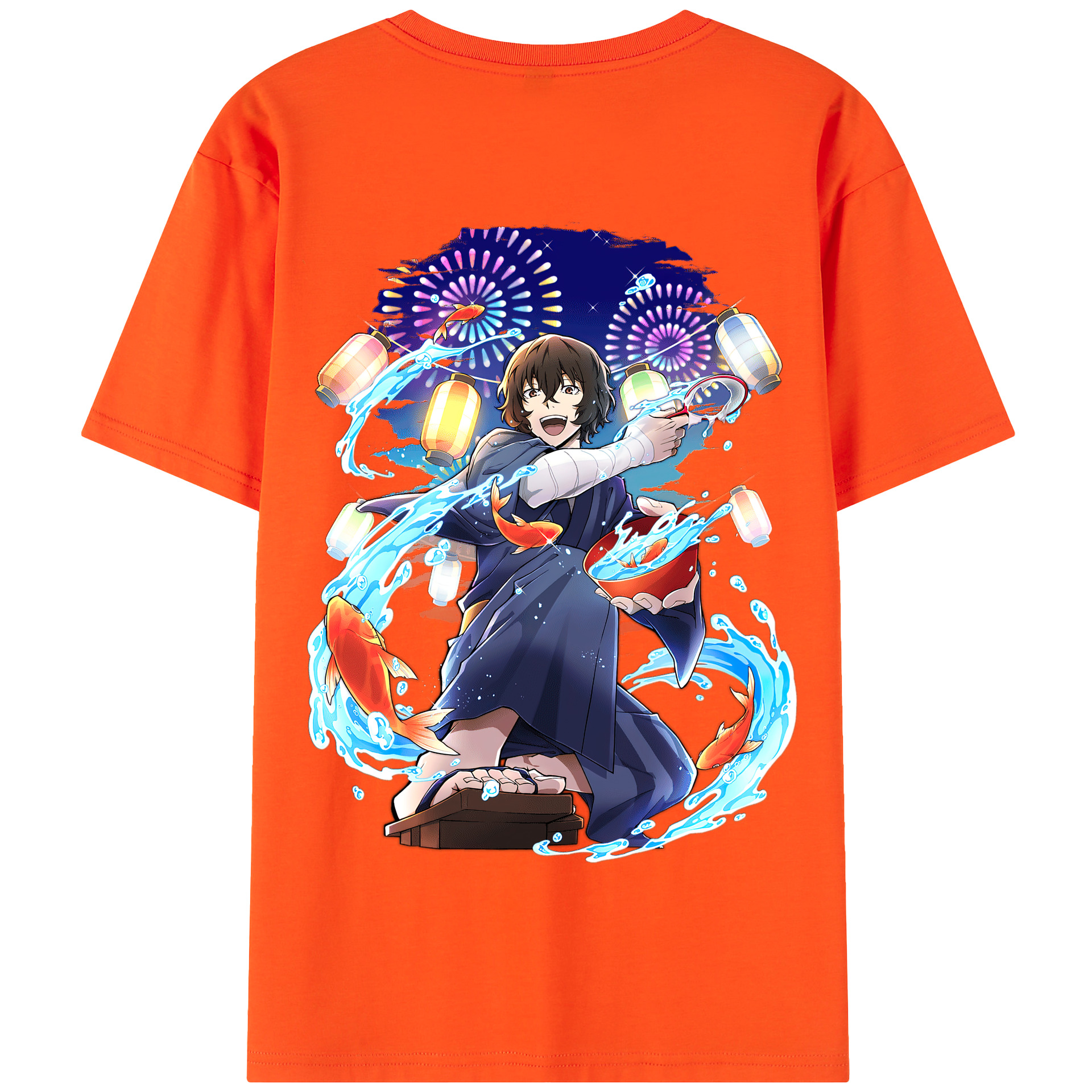 （画像用） 文豪ストレイドッグス Bungo Stray Dogs 綿100％半袖Tシャツ（背面プリント）