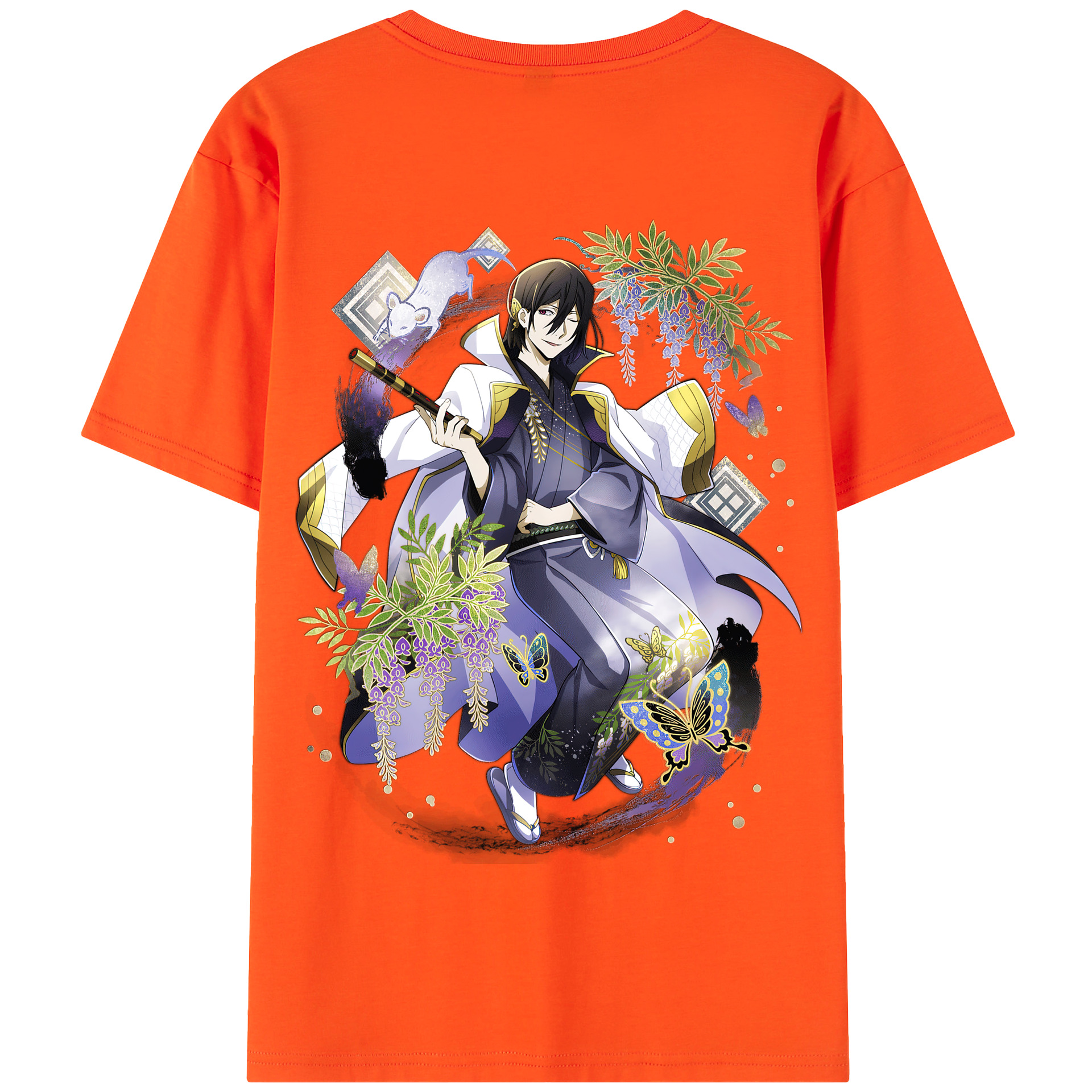 （画像用） 文豪ストレイドッグス Bungo Stray Dogs 綿100％半袖Tシャツ（背面プリント）