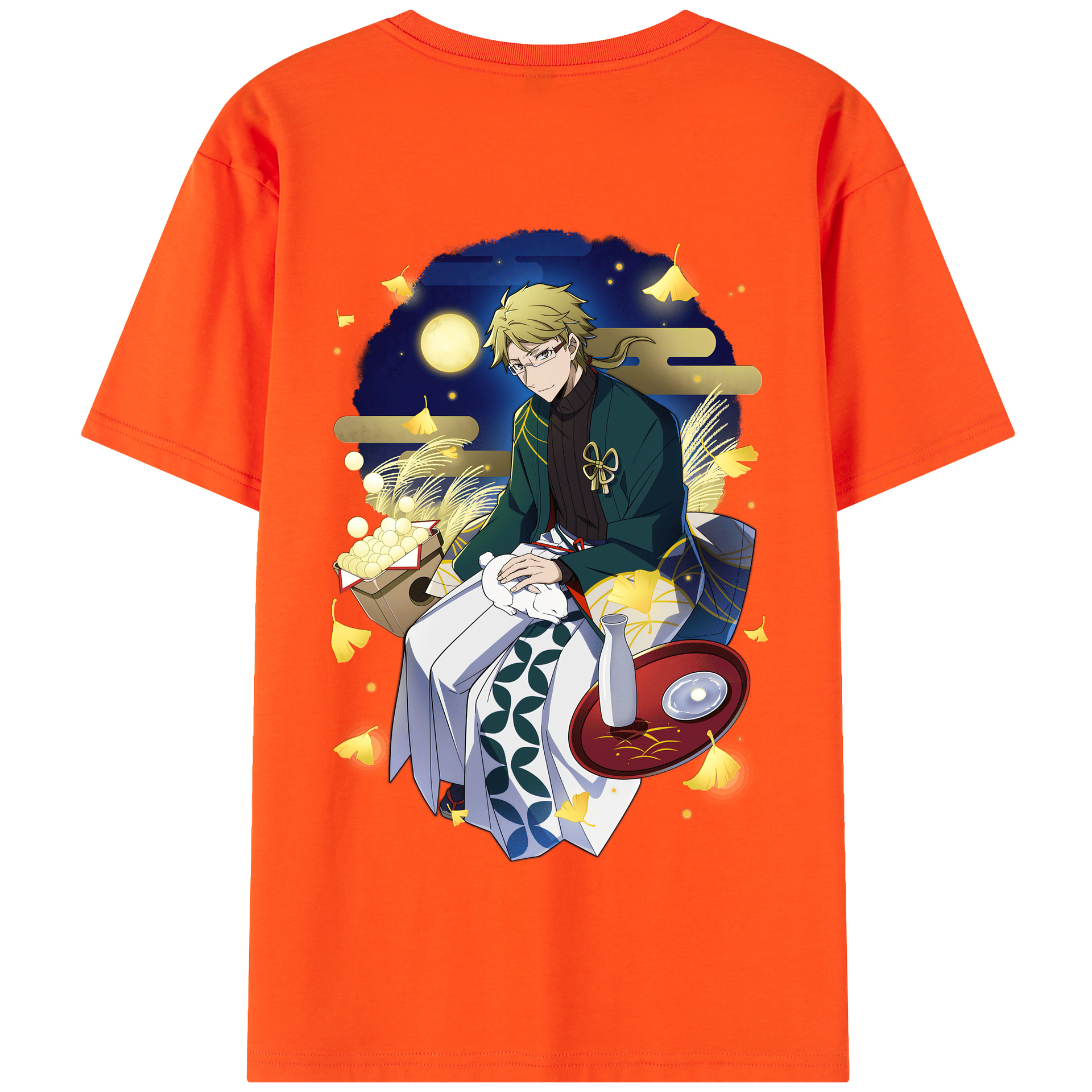 （画像用） 文豪ストレイドッグス Bungo Stray Dogs 綿100％半袖Tシャツ（背面プリント）