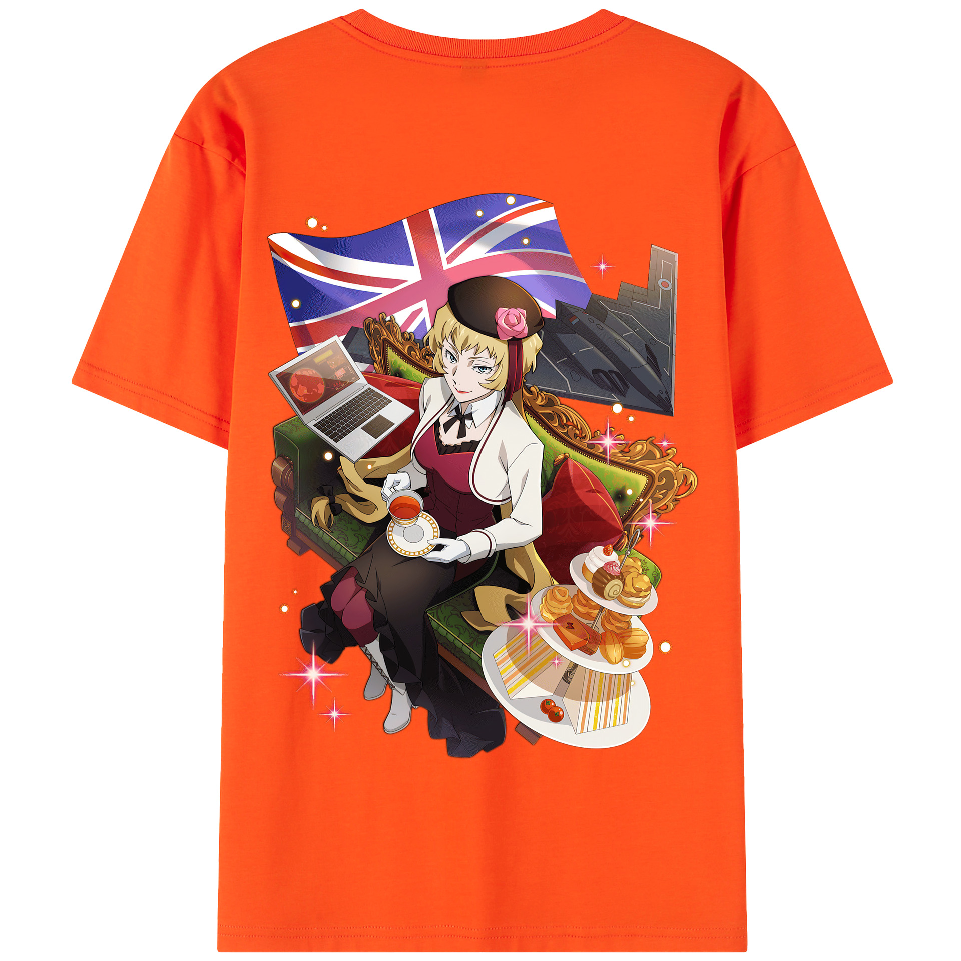 （画像用） 文豪ストレイドッグス Bungo Stray Dogs 綿100％半袖Tシャツ（背面プリント）