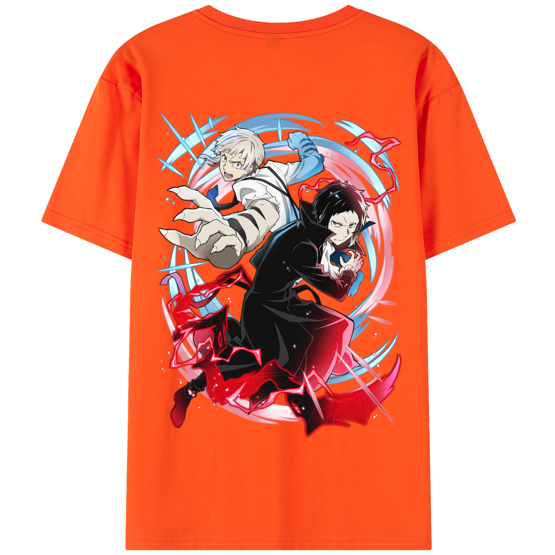 （画像用） 文豪ストレイドッグス Bungo Stray Dogs 綿100％半袖Tシャツ（背面プリント）