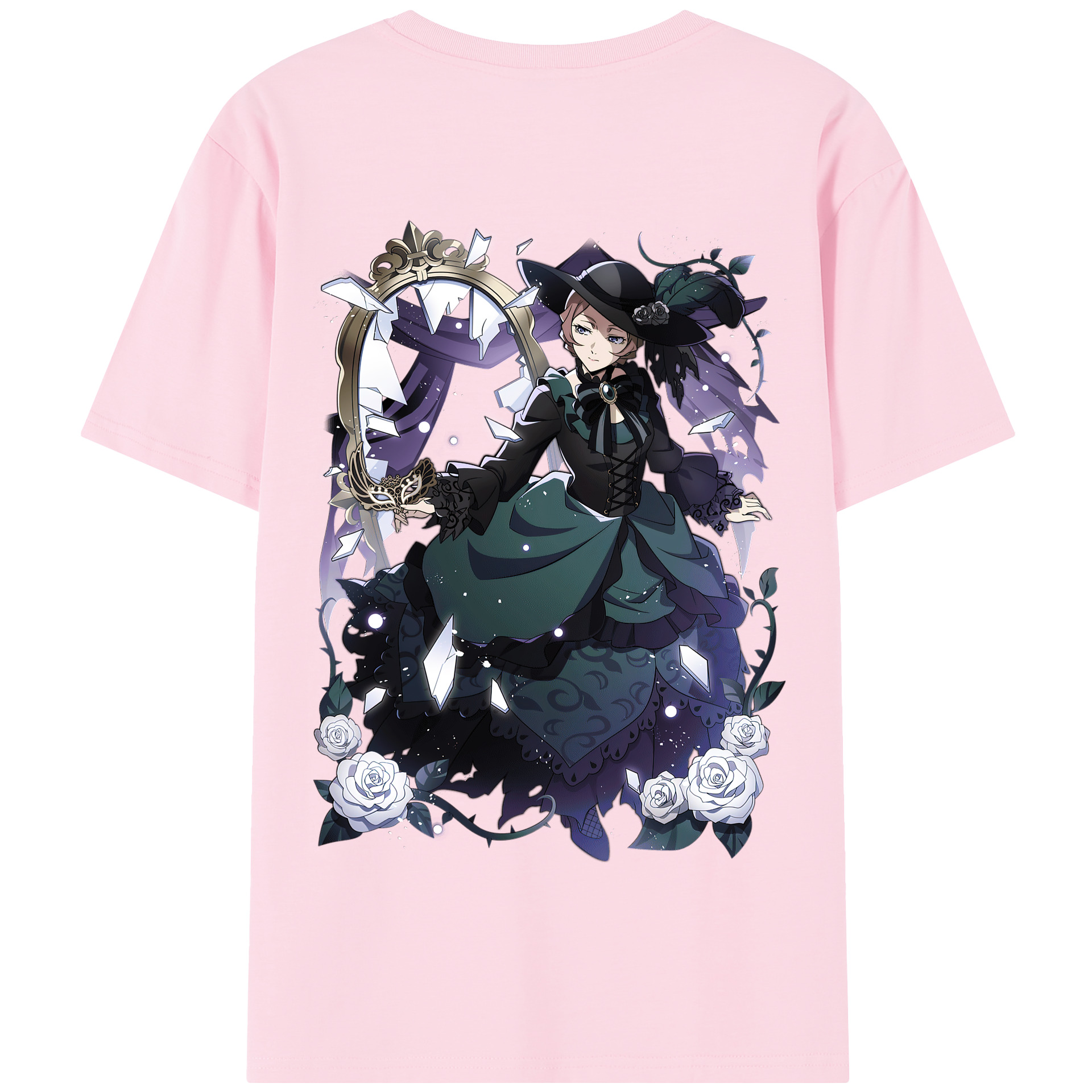 （画像用） 文豪ストレイドッグス Bungo Stray Dogs 綿100％半袖Tシャツ（背面プリント）