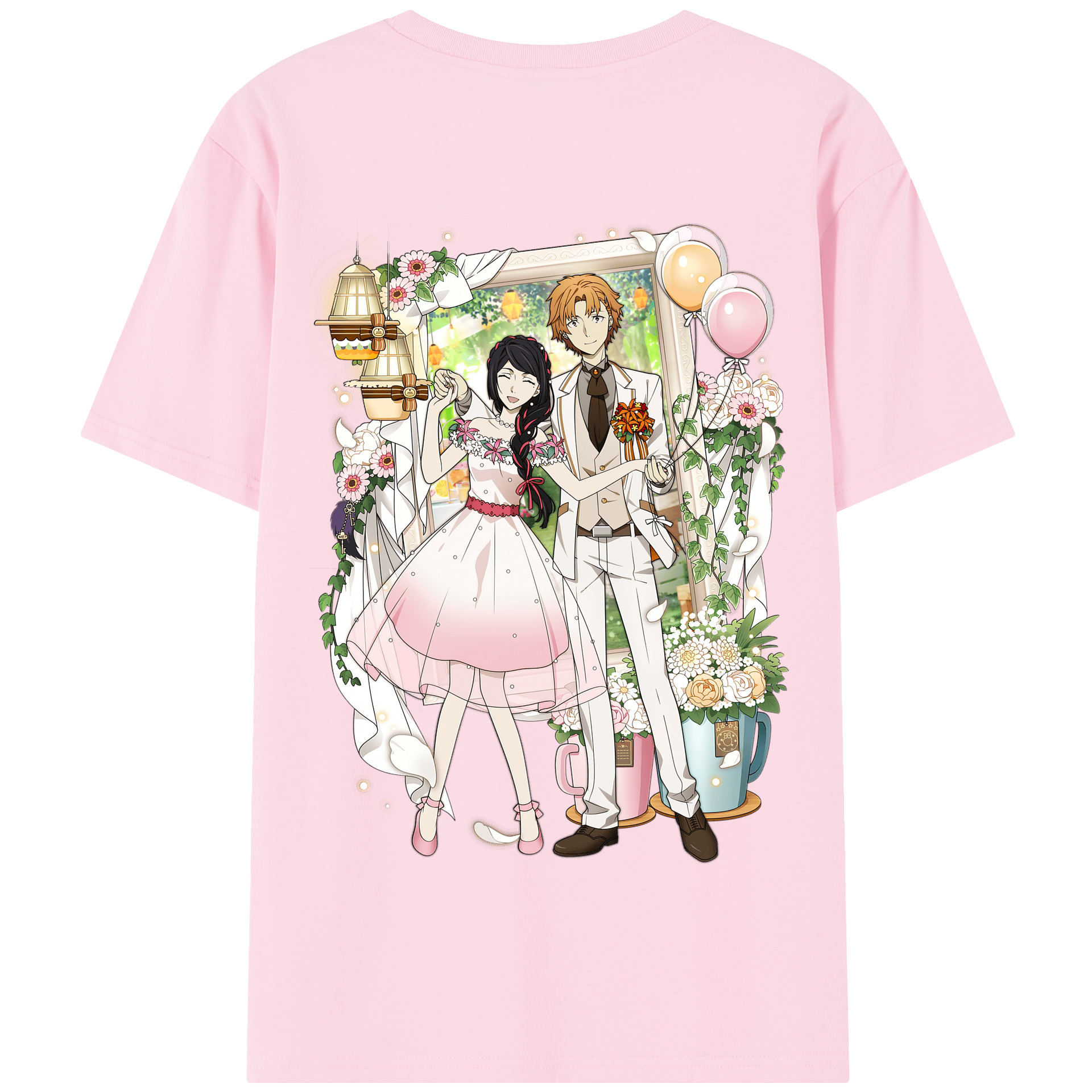 （画像用） 文豪ストレイドッグス Bungo Stray Dogs 綿100％半袖Tシャツ（背面プリント）