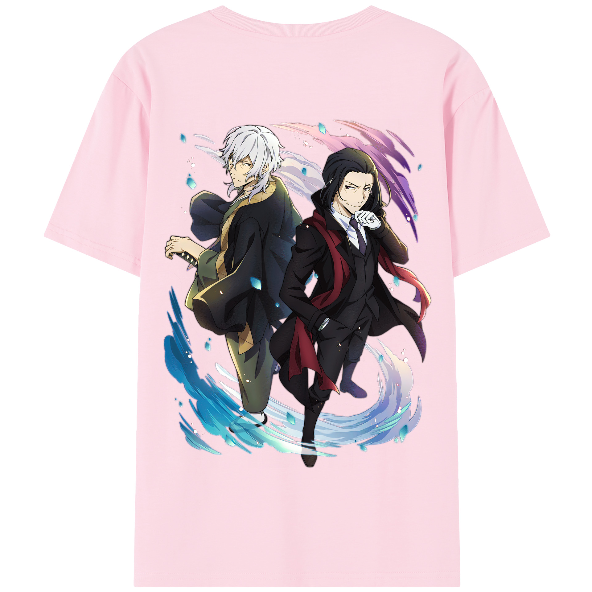 （画像用） 文豪ストレイドッグス Bungo Stray Dogs 綿100％半袖Tシャツ（背面プリント）