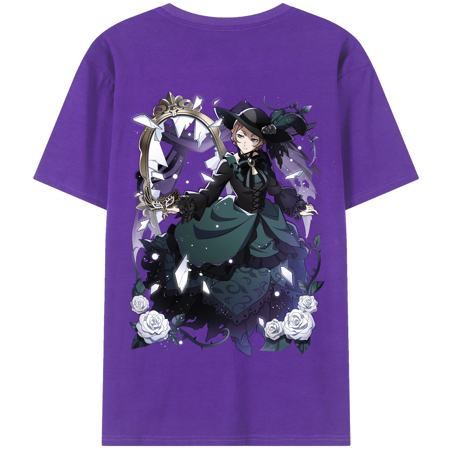（画像用） 文豪ストレイドッグス Bungo Stray Dogs 綿100％半袖Tシャツ（背面プリント）