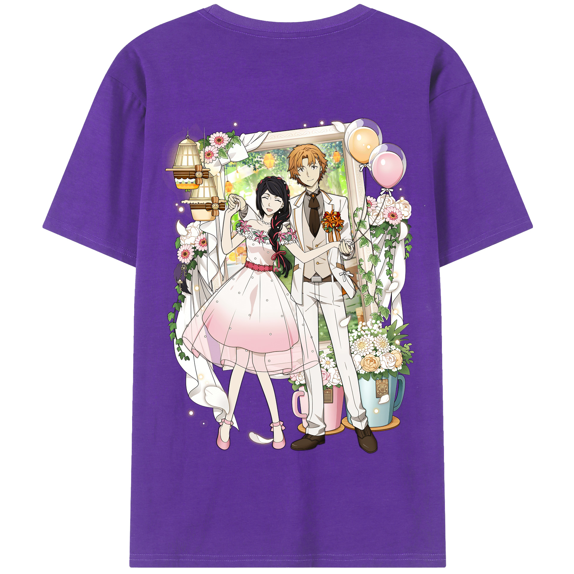 （画像用） 文豪ストレイドッグス Bungo Stray Dogs 綿100％半袖Tシャツ（背面プリント）