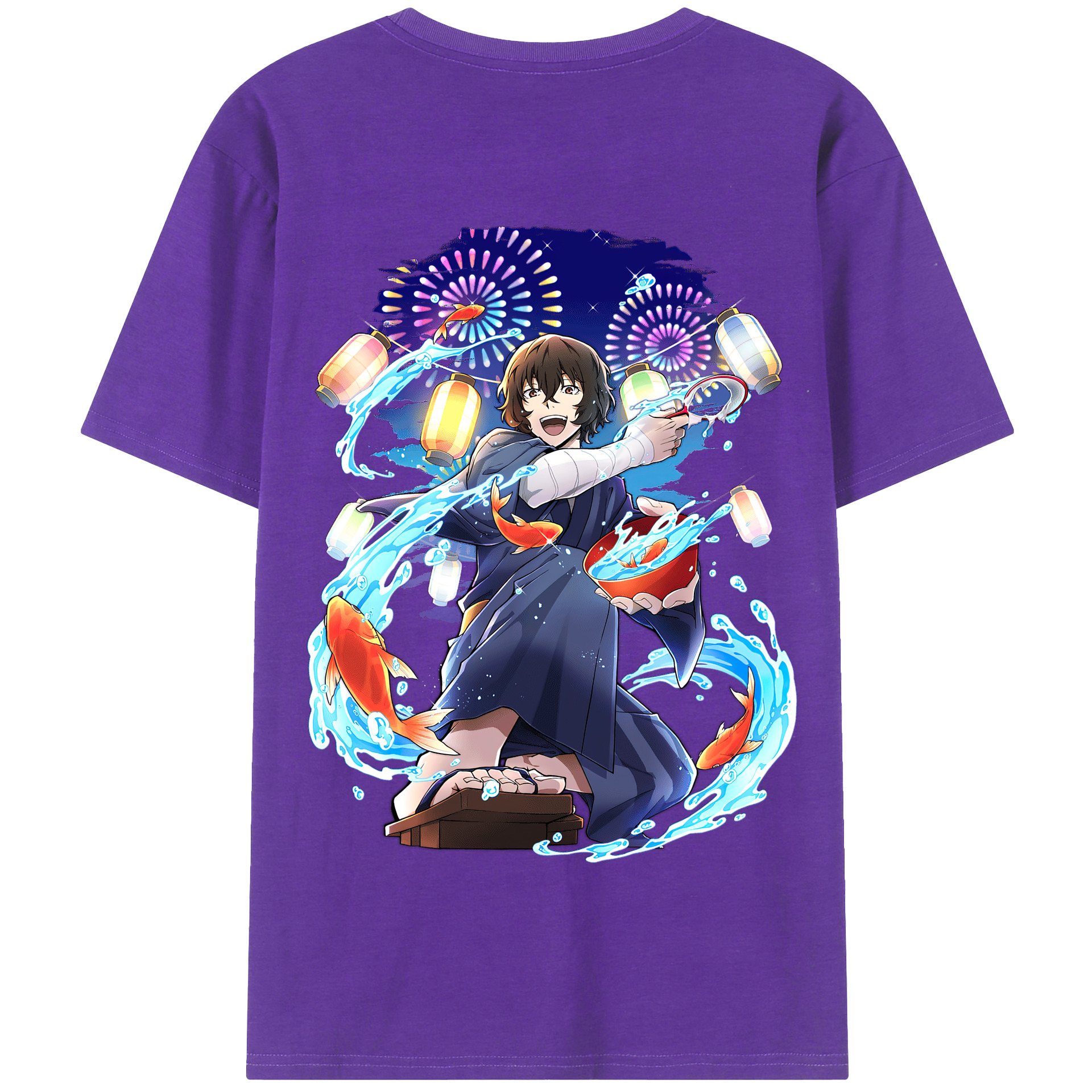 （画像用） 文豪ストレイドッグス Bungo Stray Dogs 綿100％半袖Tシャツ（背面プリント）