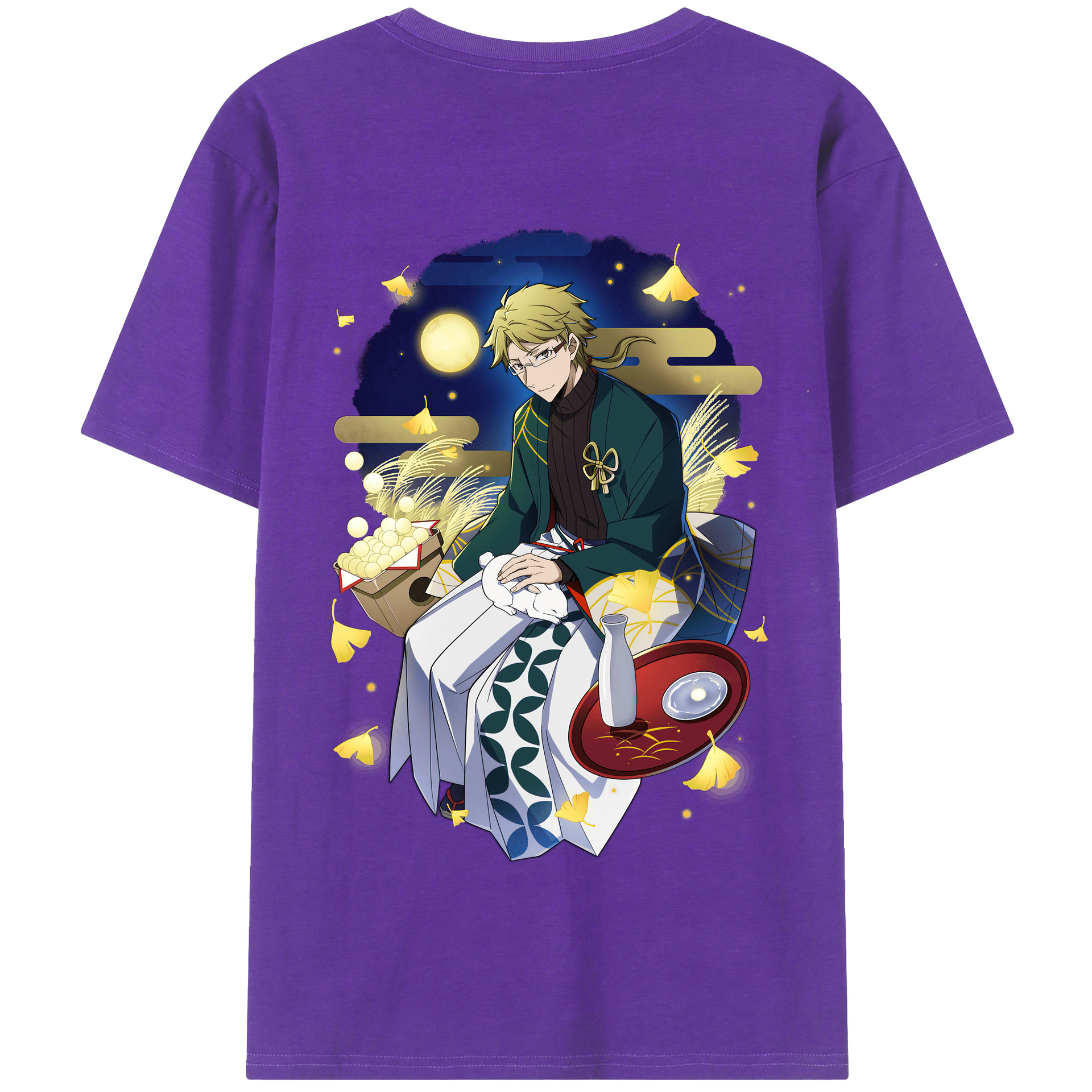 （画像用） 文豪ストレイドッグス Bungo Stray Dogs 綿100％半袖Tシャツ（背面プリント）