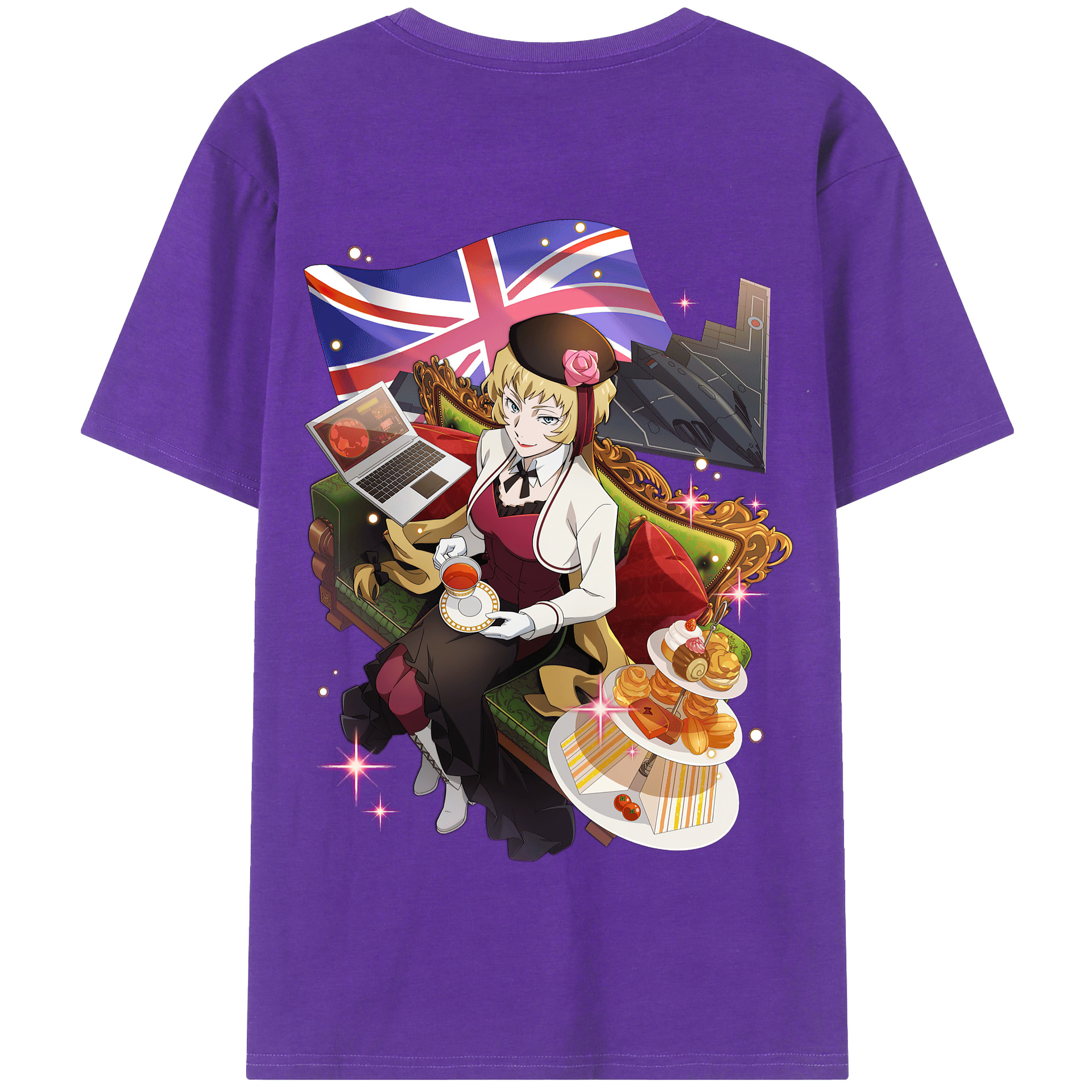 （画像用） 文豪ストレイドッグス Bungo Stray Dogs 綿100％半袖Tシャツ（背面プリント）