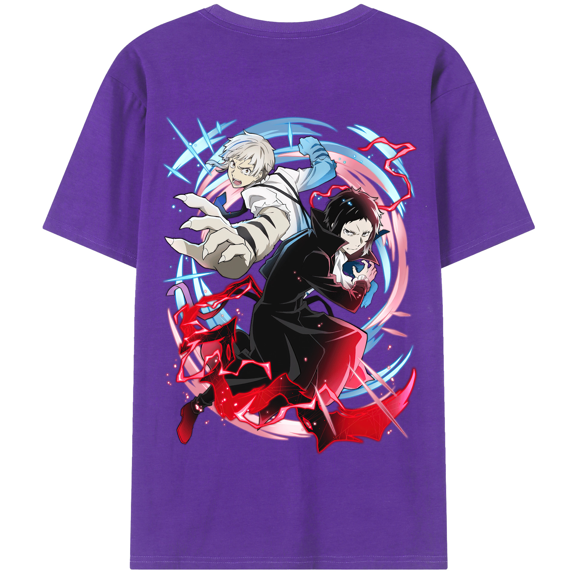 （画像用） 文豪ストレイドッグス Bungo Stray Dogs 綿100％半袖Tシャツ（背面プリント）