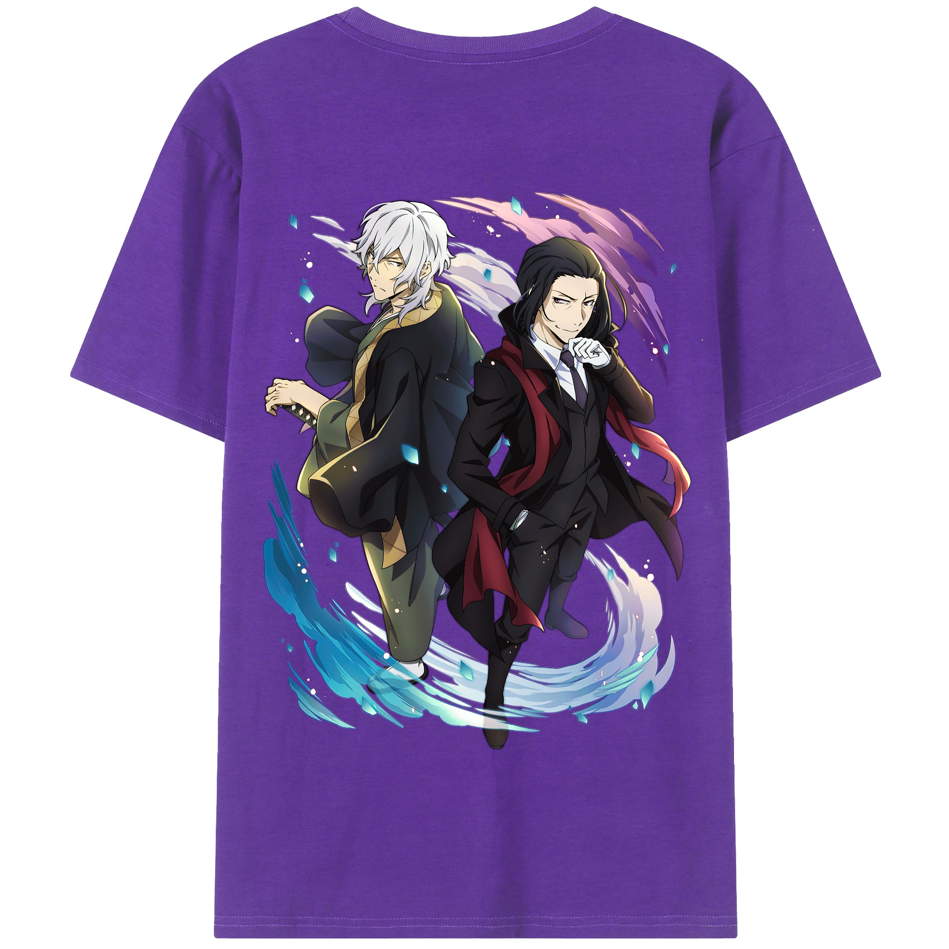 （画像用） 文豪ストレイドッグス Bungo Stray Dogs 綿100％半袖Tシャツ（背面プリント）