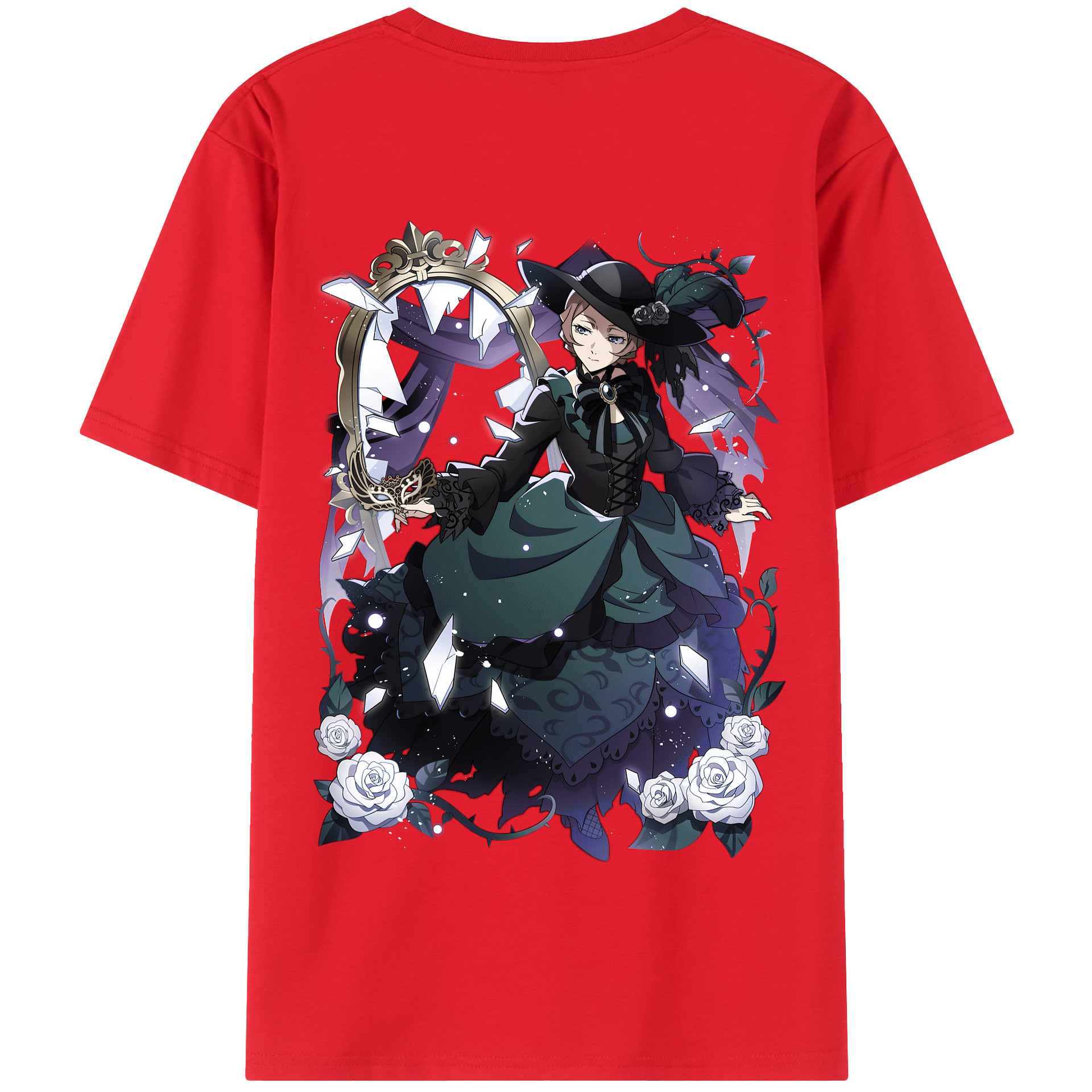 （画像用） 文豪ストレイドッグス Bungo Stray Dogs 綿100％半袖Tシャツ（背面プリント）