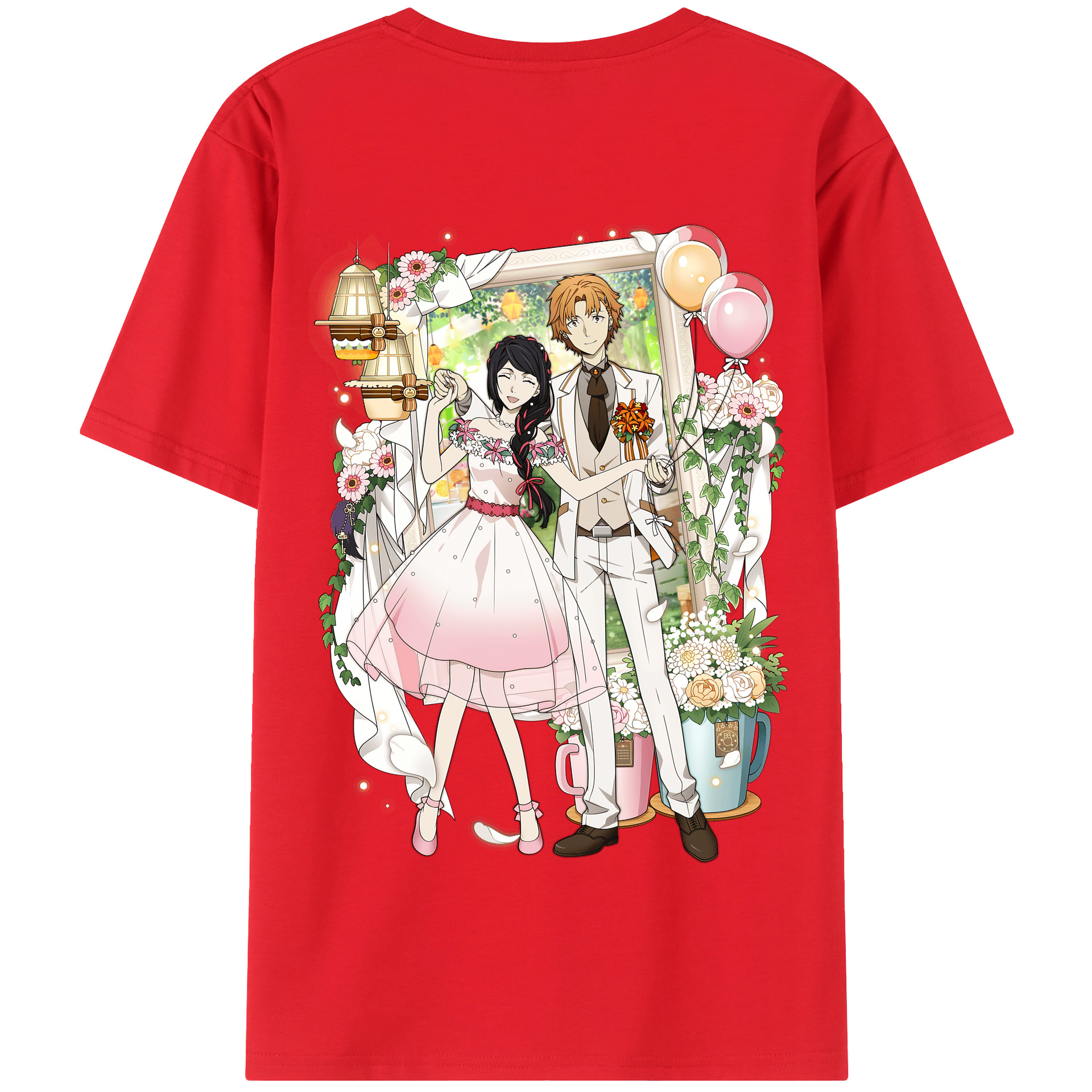 （画像用） 文豪ストレイドッグス Bungo Stray Dogs 綿100％半袖Tシャツ（背面プリント）
