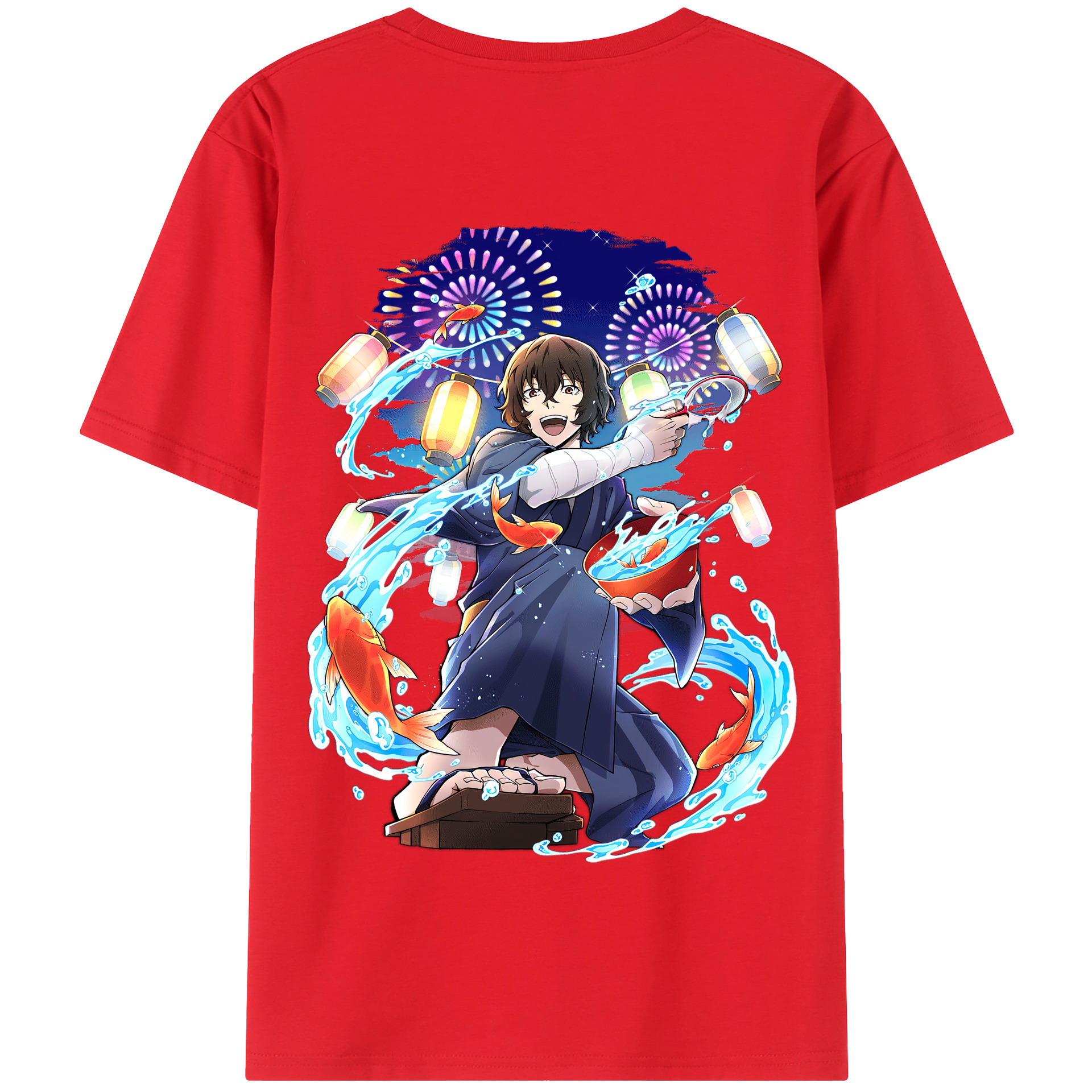 （画像用） 文豪ストレイドッグス Bungo Stray Dogs 綿100％半袖Tシャツ（背面プリント）