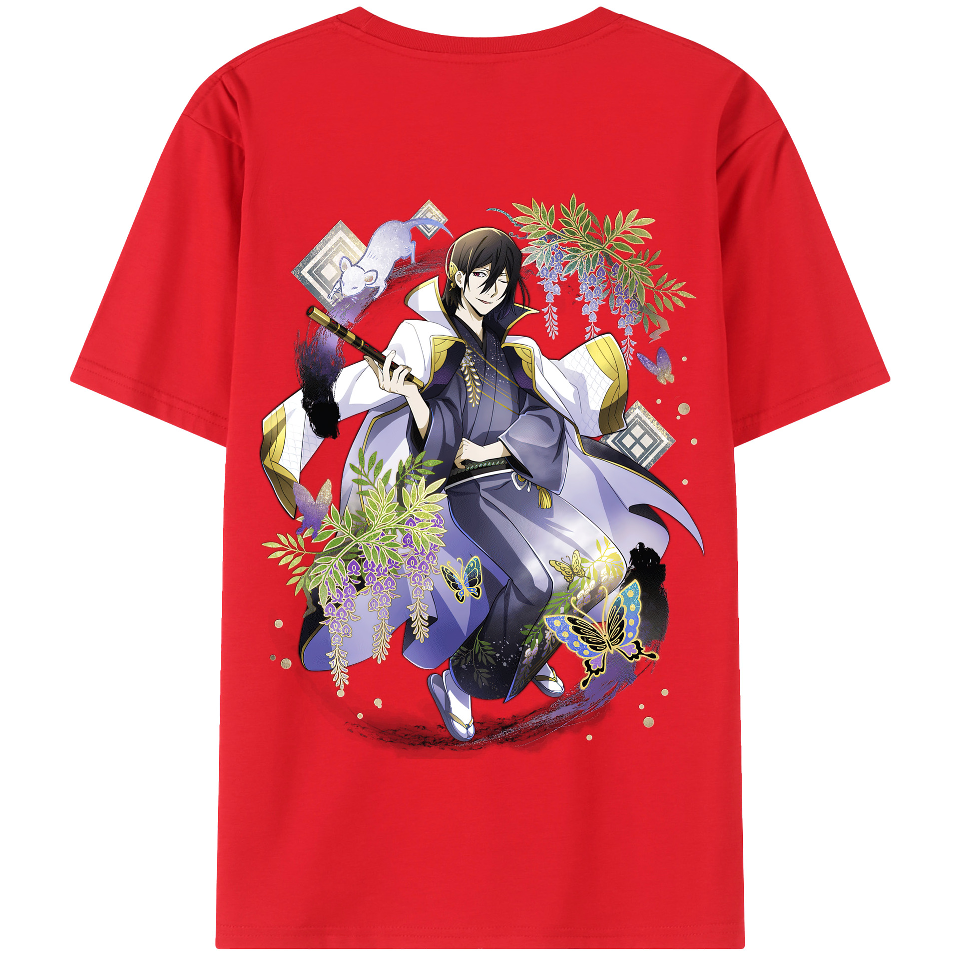 （画像用） 文豪ストレイドッグス Bungo Stray Dogs 綿100％半袖Tシャツ（背面プリント）
