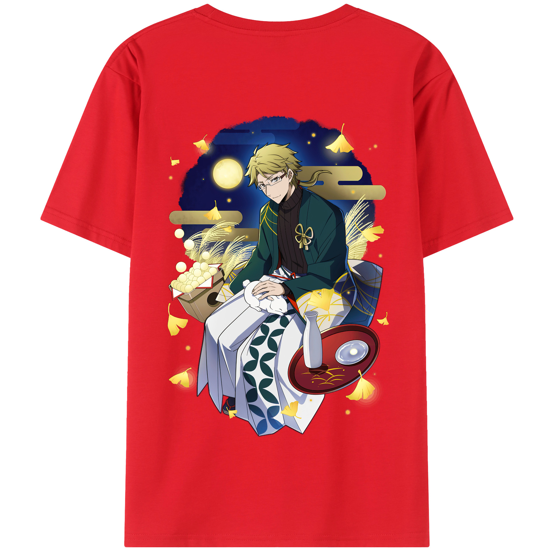 （画像用） 文豪ストレイドッグス Bungo Stray Dogs 綿100％半袖Tシャツ（背面プリント）