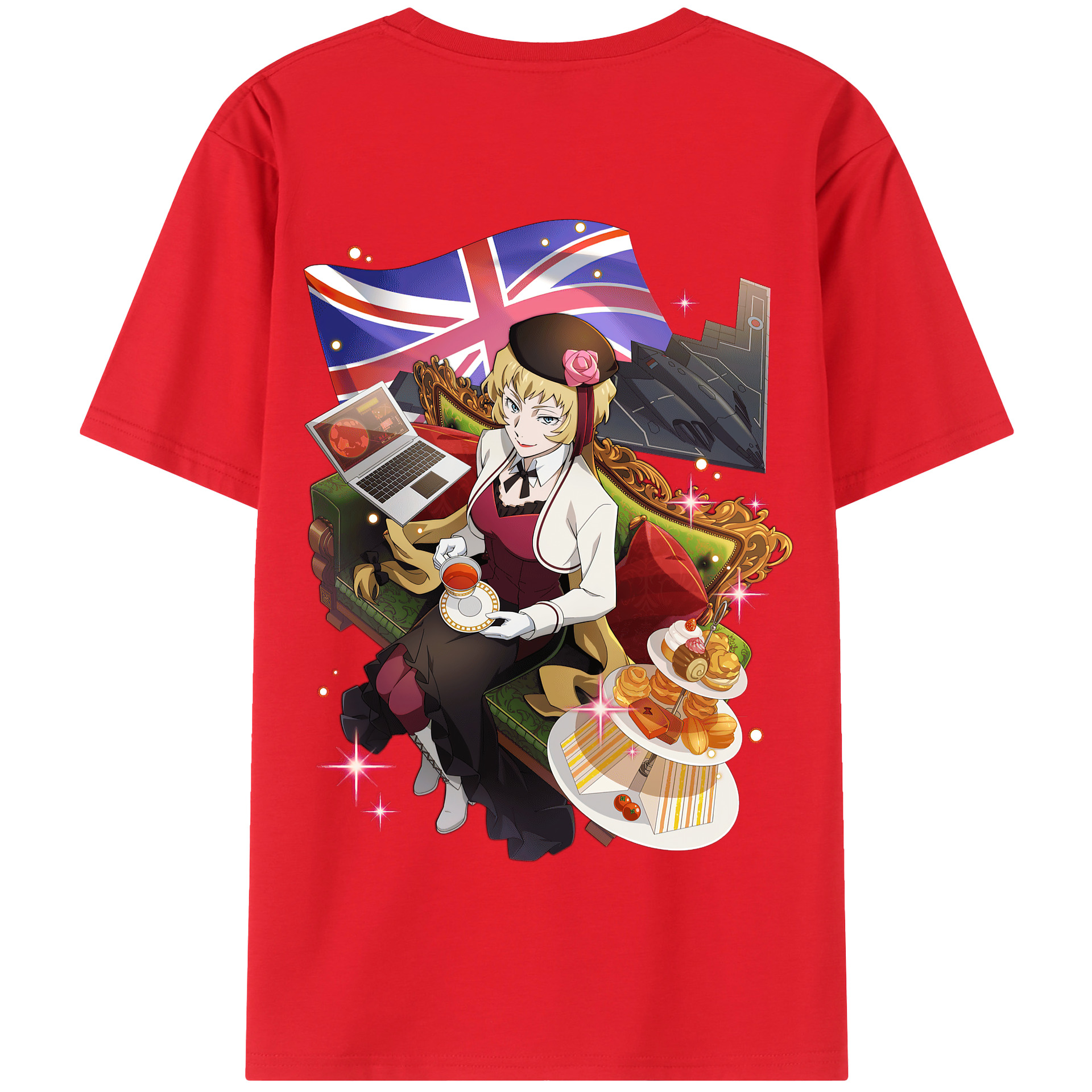 （画像用） 文豪ストレイドッグス Bungo Stray Dogs 綿100％半袖Tシャツ（背面プリント）