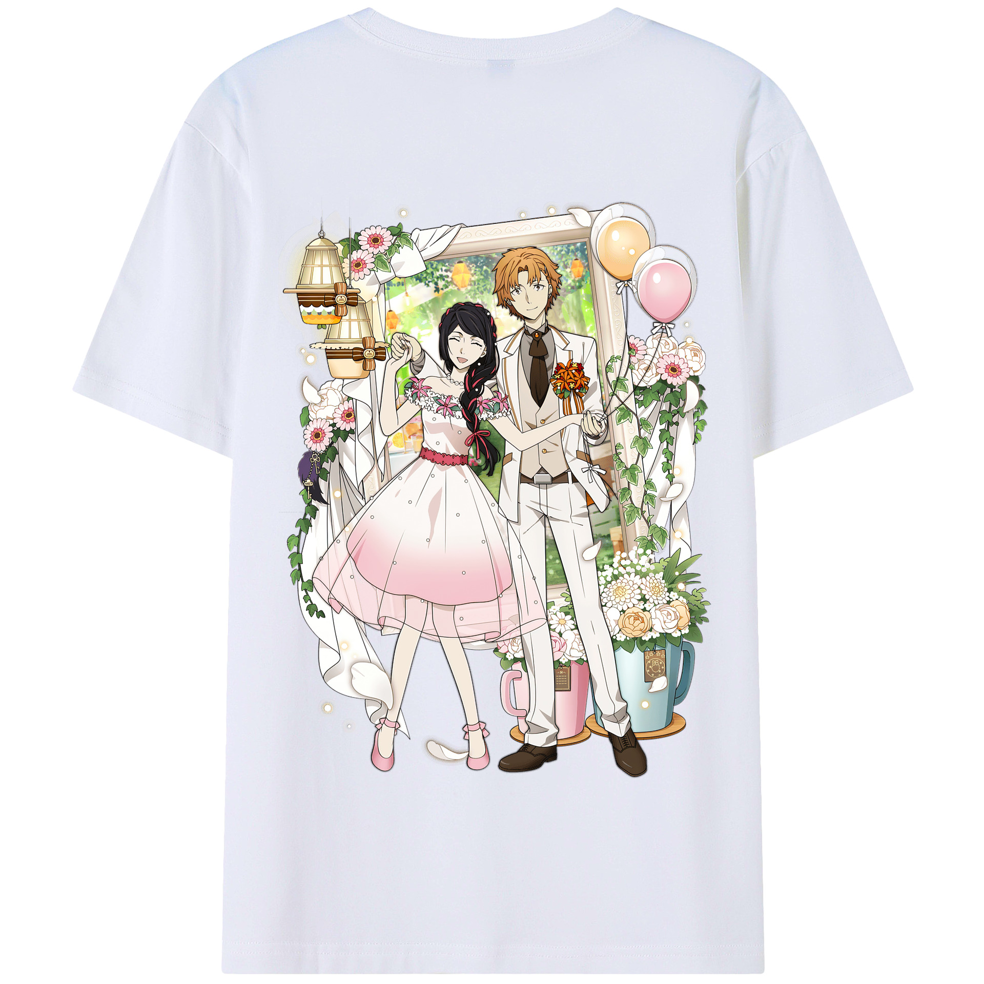 （画像用） 文豪ストレイドッグス Bungo Stray Dogs 綿100％半袖Tシャツ（背面プリント）