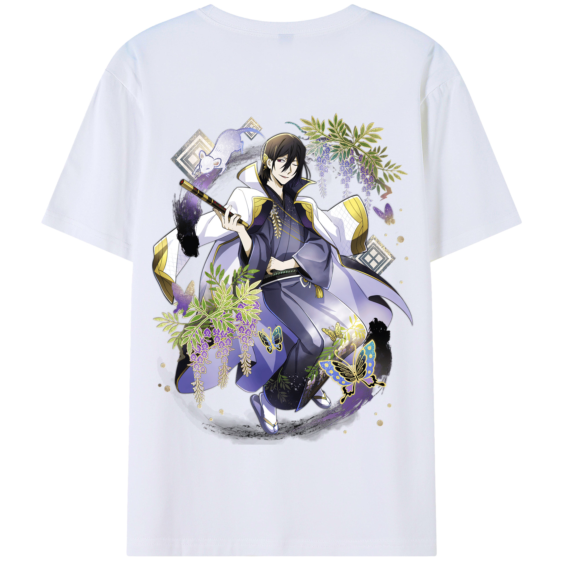 （画像用） 文豪ストレイドッグス Bungo Stray Dogs 綿100％半袖Tシャツ（背面プリント）