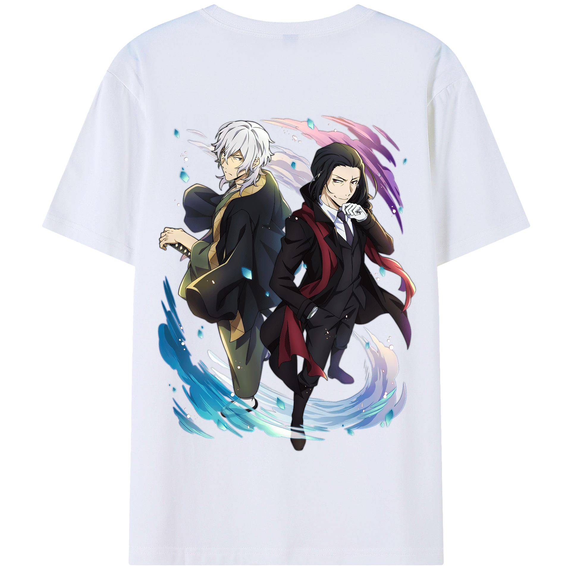 （画像用） 文豪ストレイドッグス Bungo Stray Dogs 綿100％半袖Tシャツ（背面プリント）