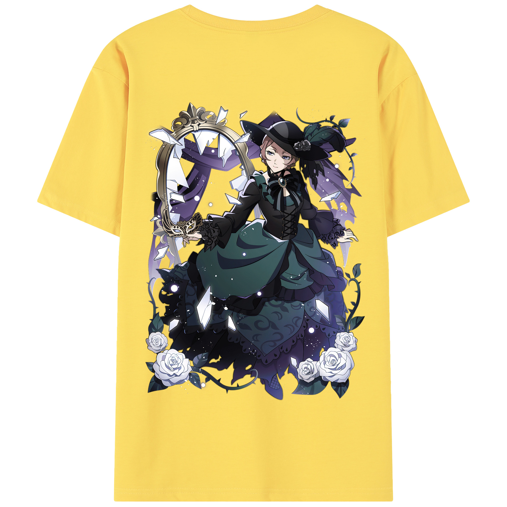 （画像用） 文豪ストレイドッグス Bungo Stray Dogs 綿100％半袖Tシャツ（背面プリント）