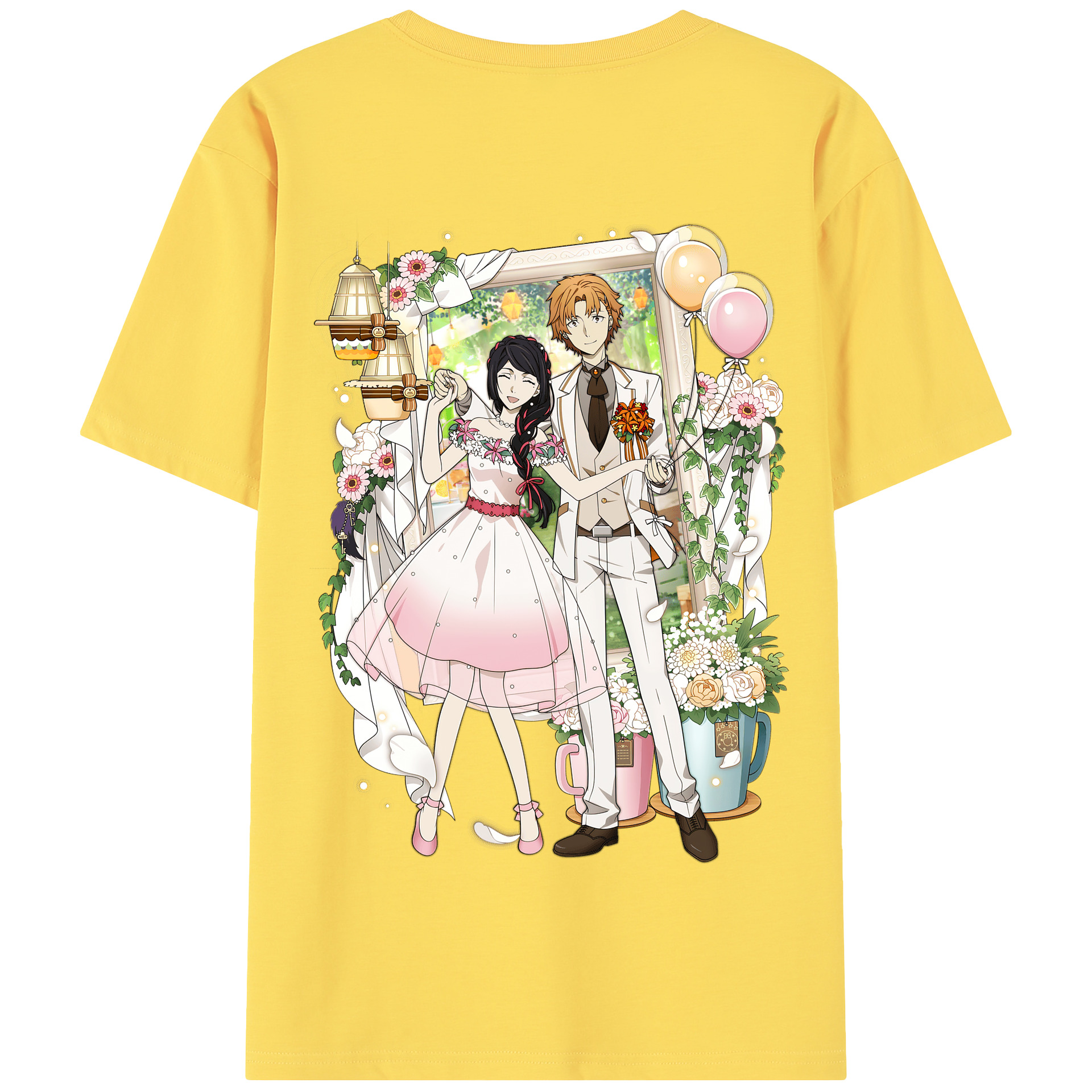 （画像用） 文豪ストレイドッグス Bungo Stray Dogs 綿100％半袖Tシャツ（背面プリント）